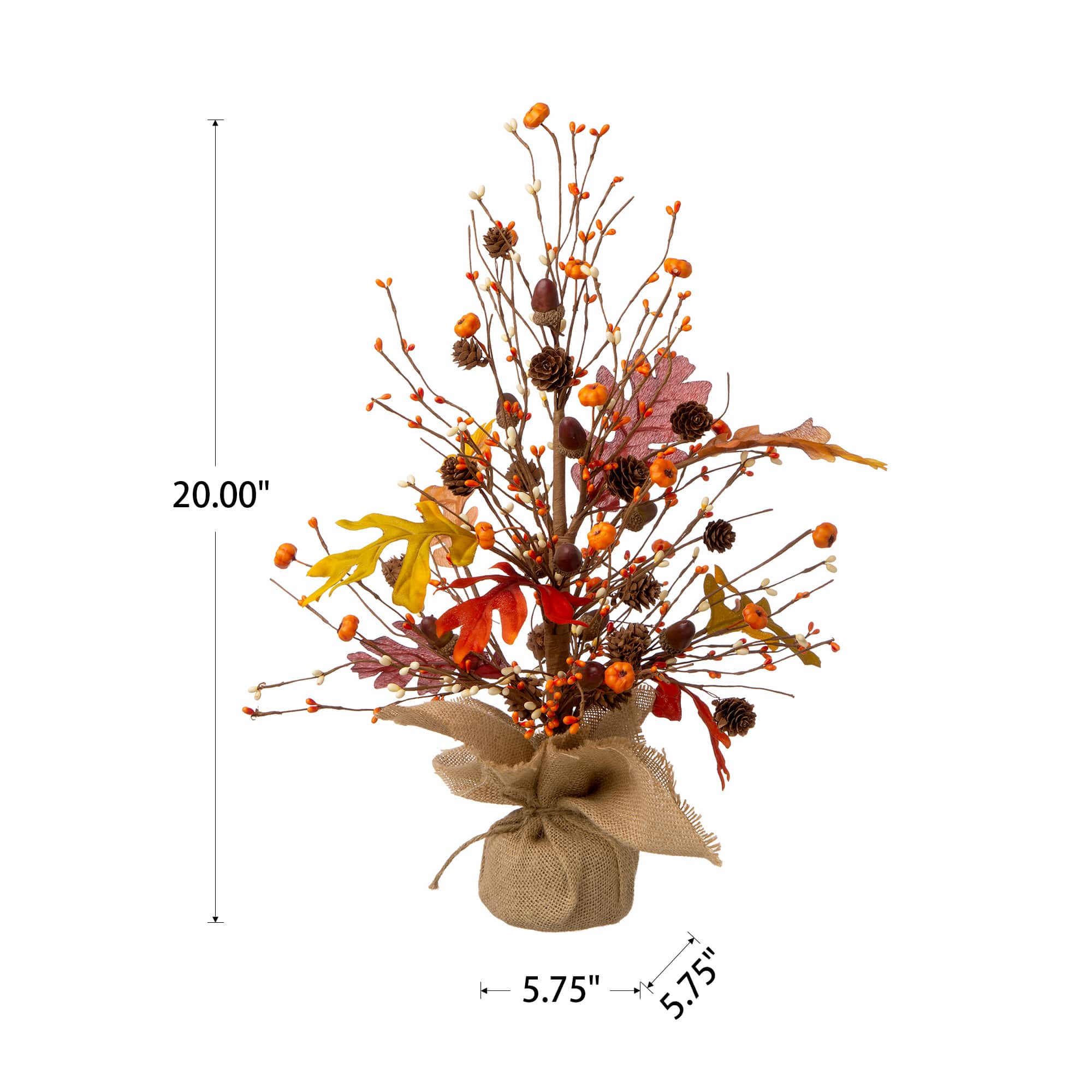20" GlitzHome® Harvest Tree Tabletop Décor