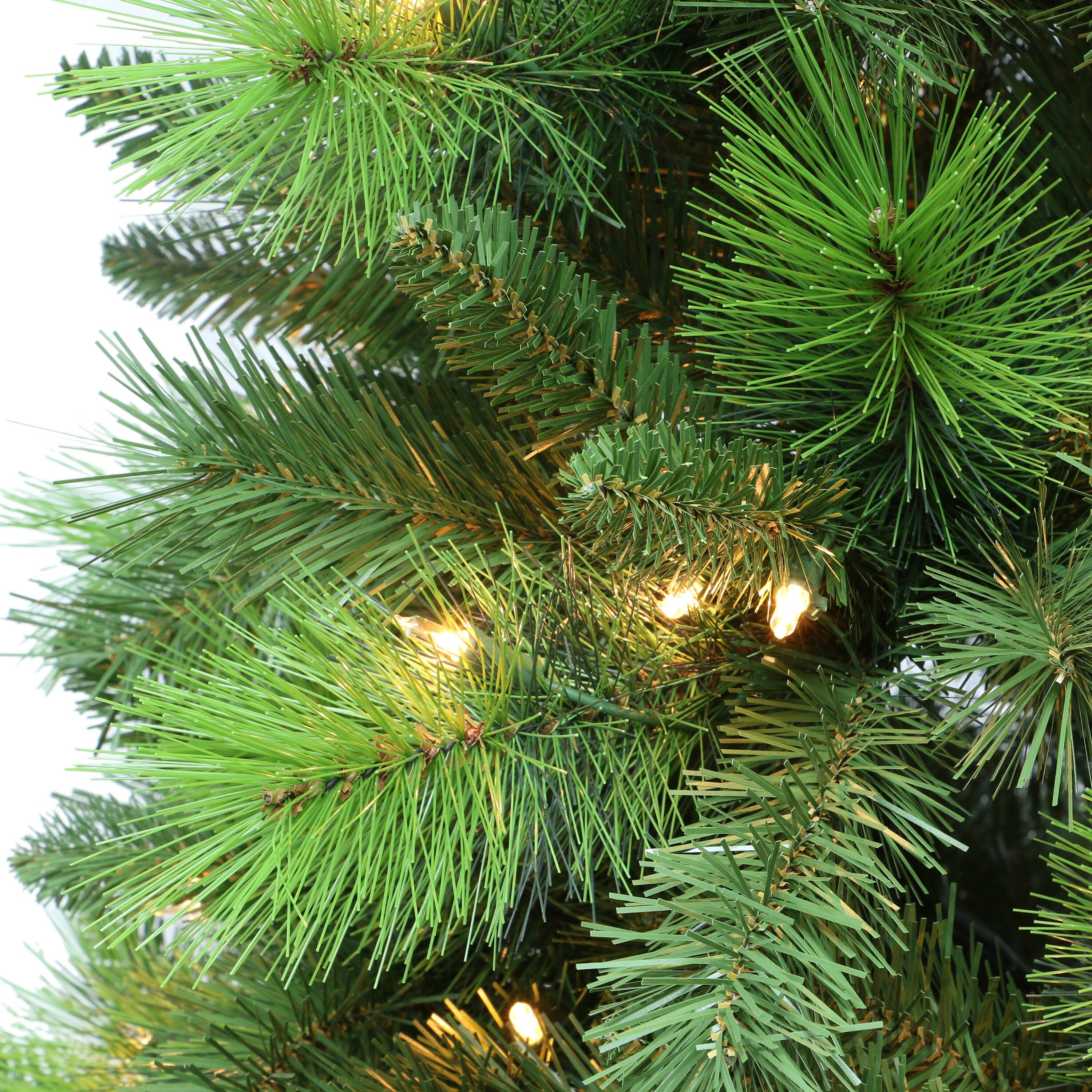 6.5ft. Pre-Lit Adirondack Pine Artificial Christmas Tree, Clear Lights