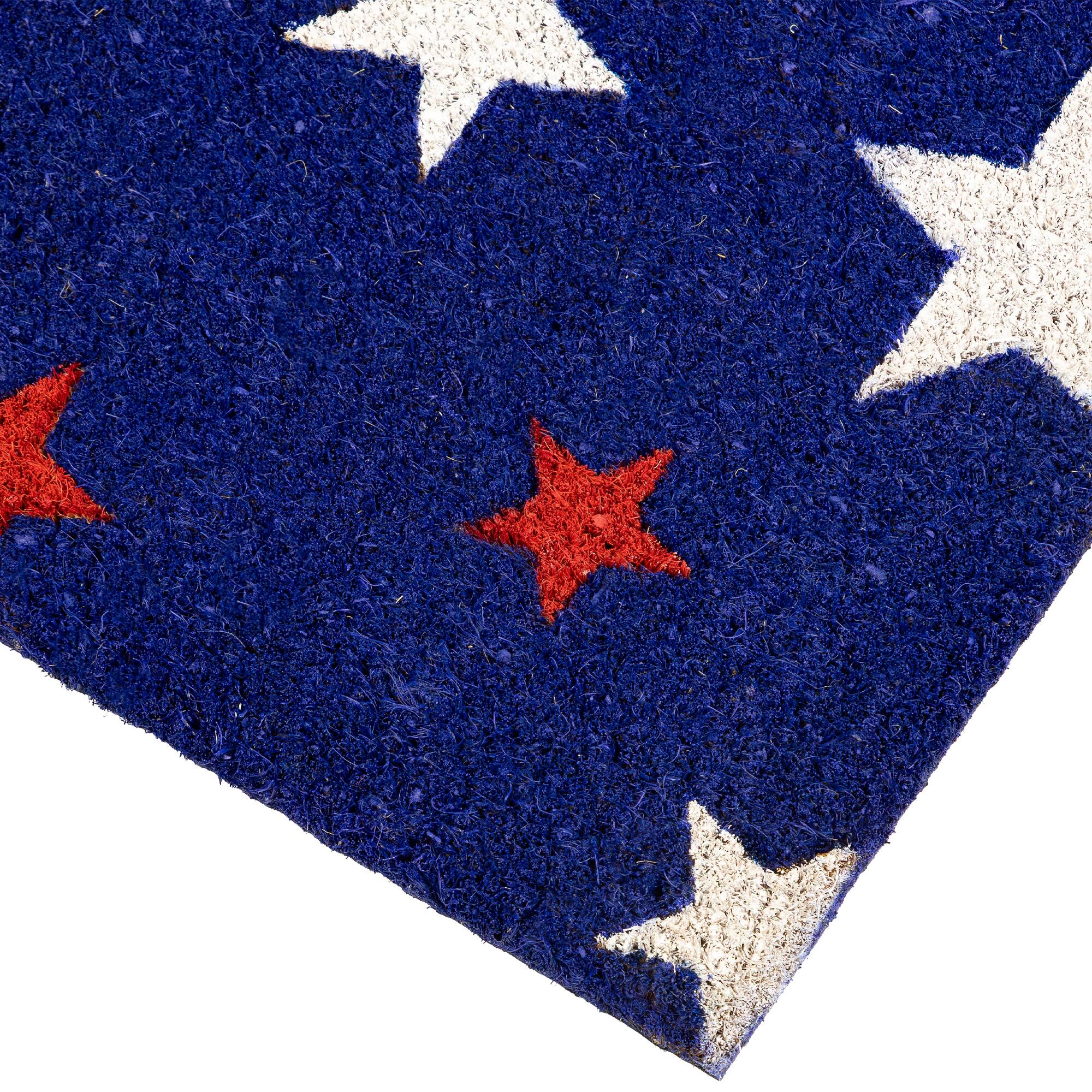 Patriotic Red, White &#x26; Blue Star Outdoor Doormat