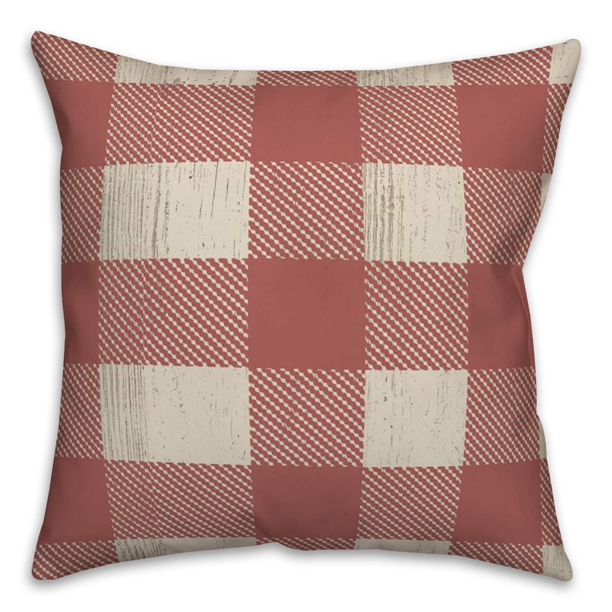 Red Buffalo Check Throw Pillow