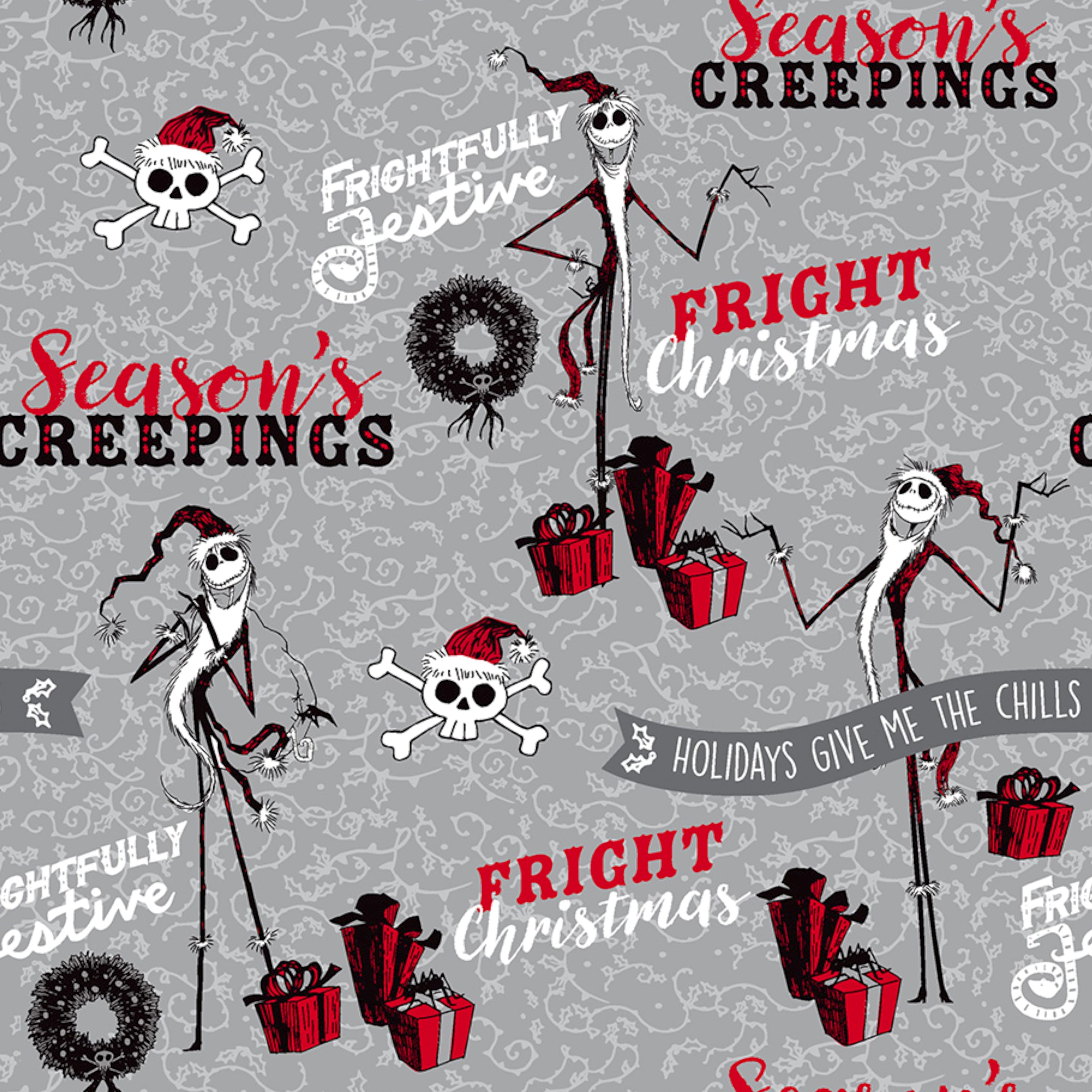 Nightmare Before Christmas Season's Creepings Cotton Fabric