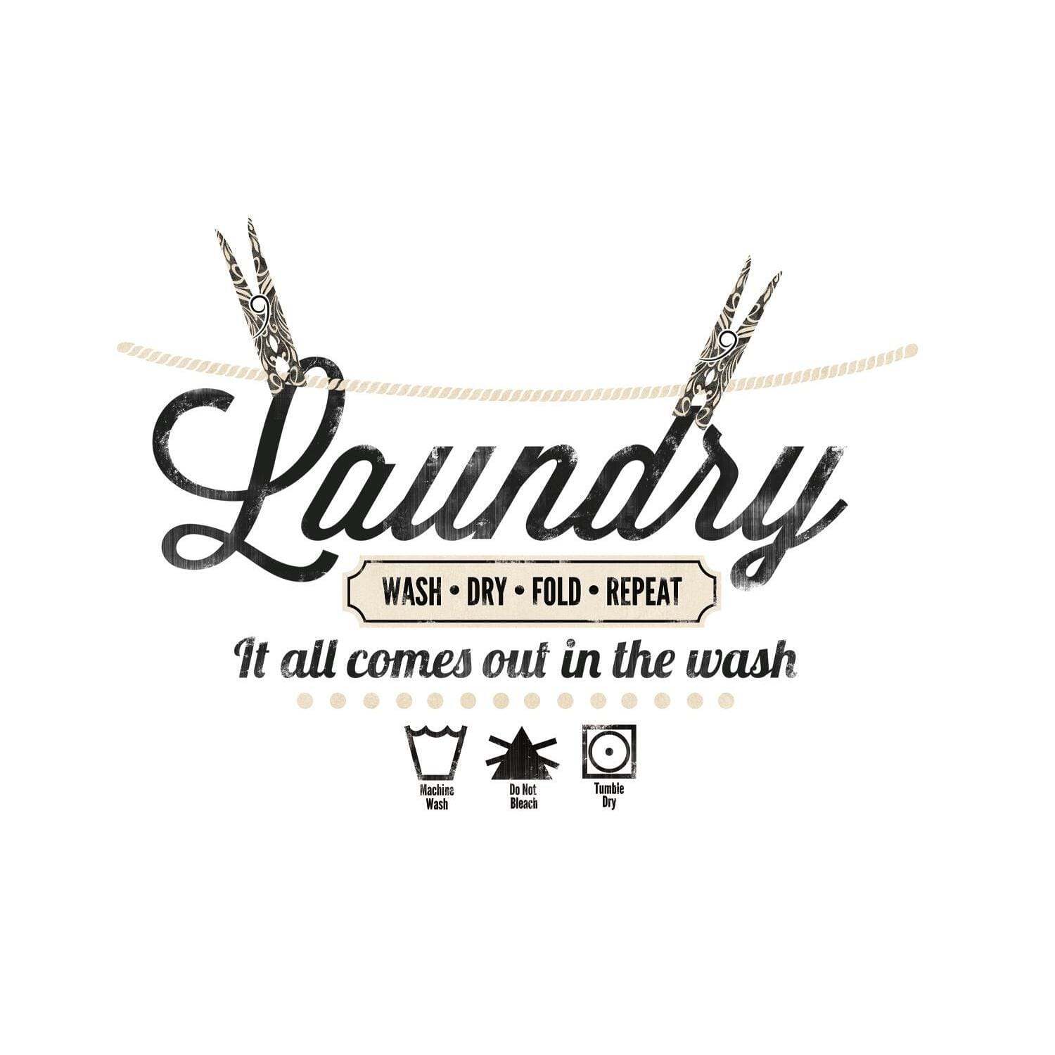 RoomMates Laundry Quote Peel & Stick Wall Decals