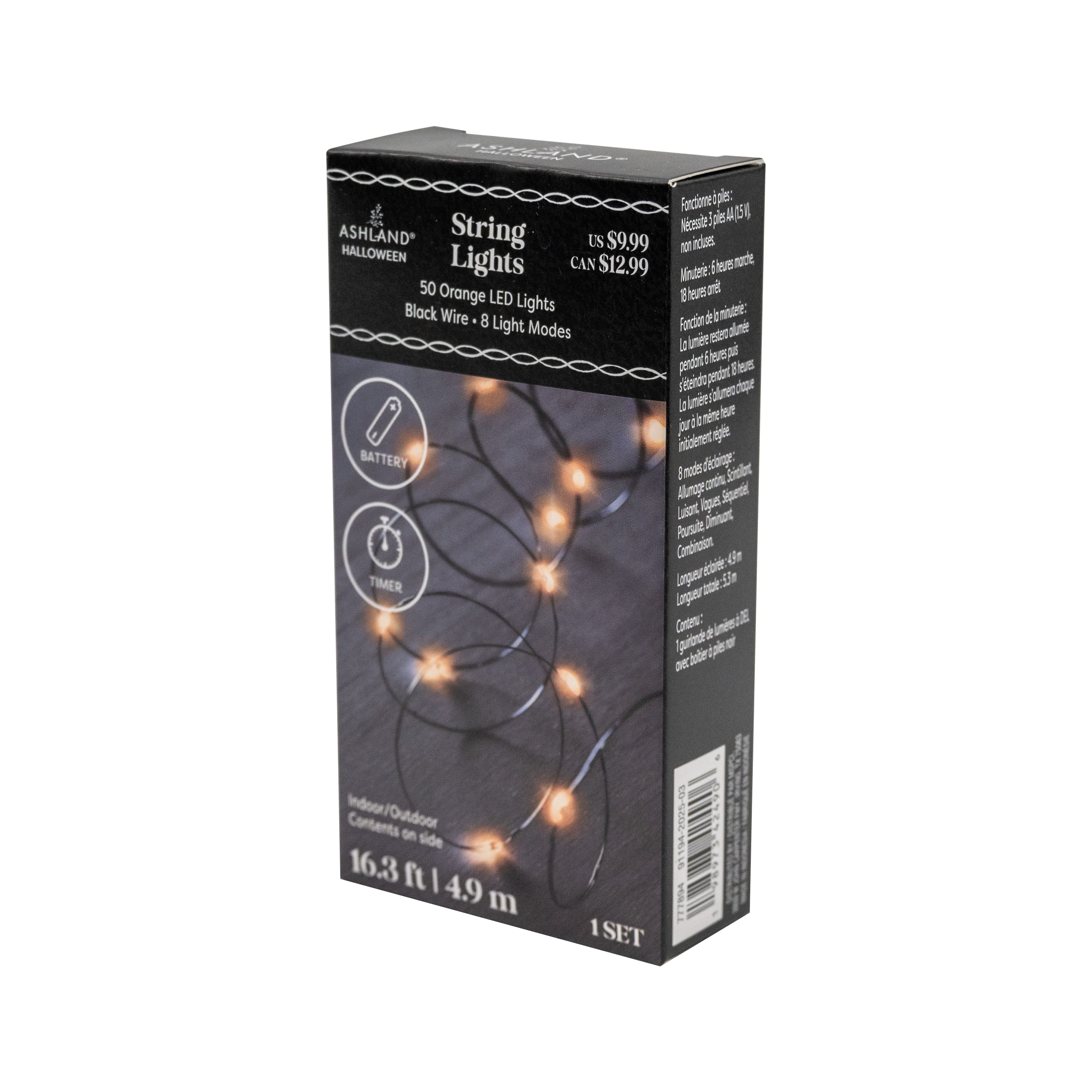 50ct. Orange LED String Lights by Ashland&#xAE;