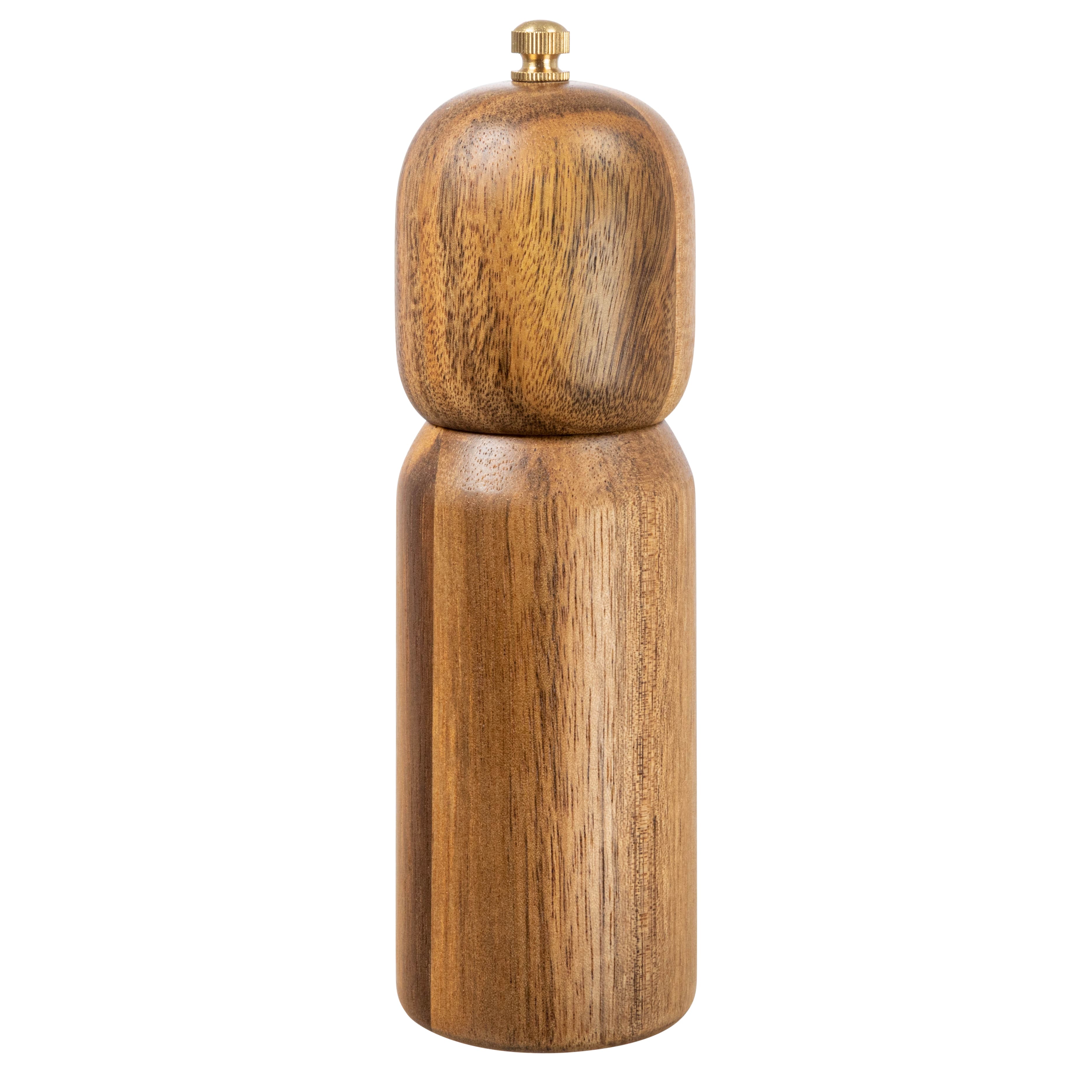 Hello Honey® Walnut Brown Modern Wood Salt and Pepper Mill