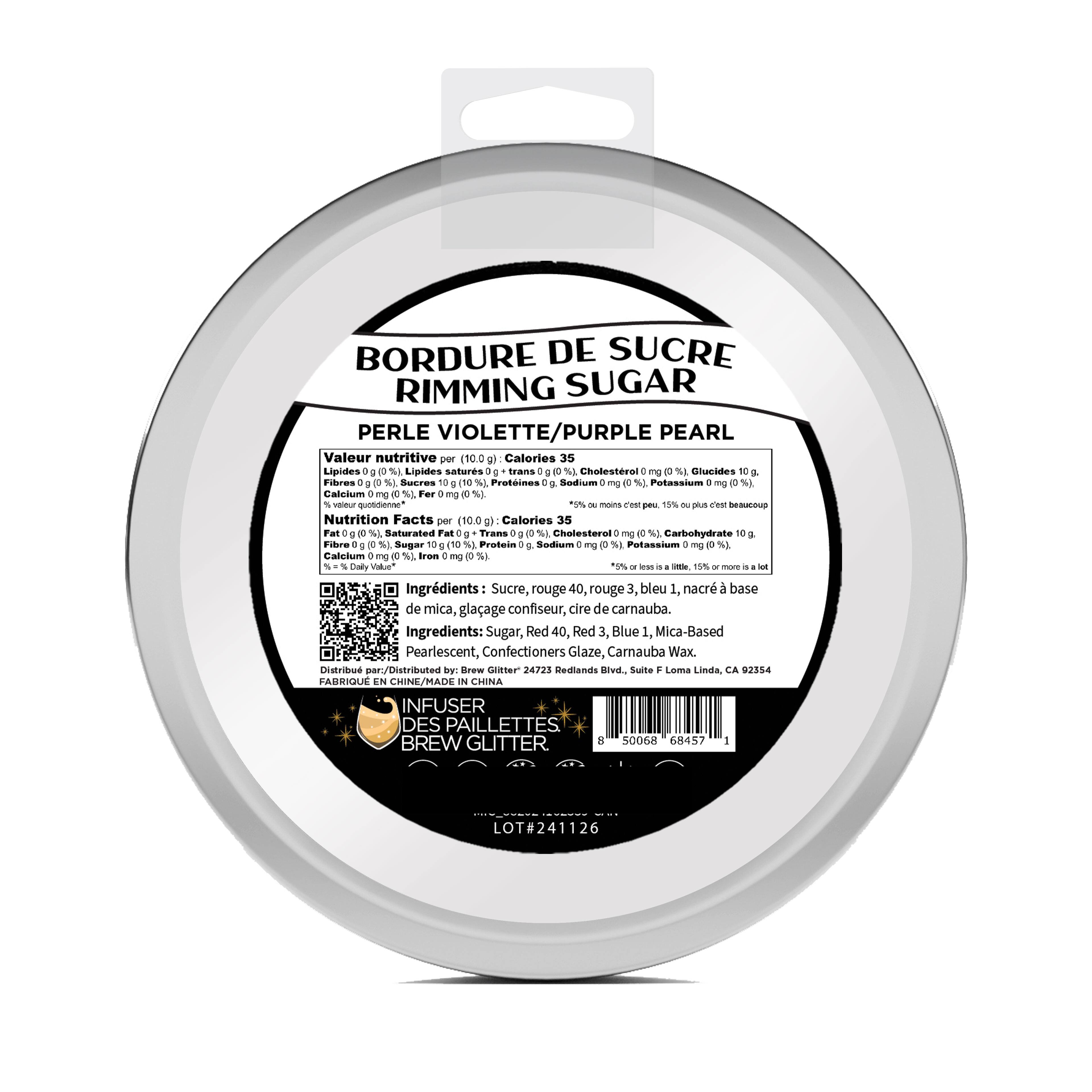 Sucre à infuser pour bordure de cocktail de Bakell