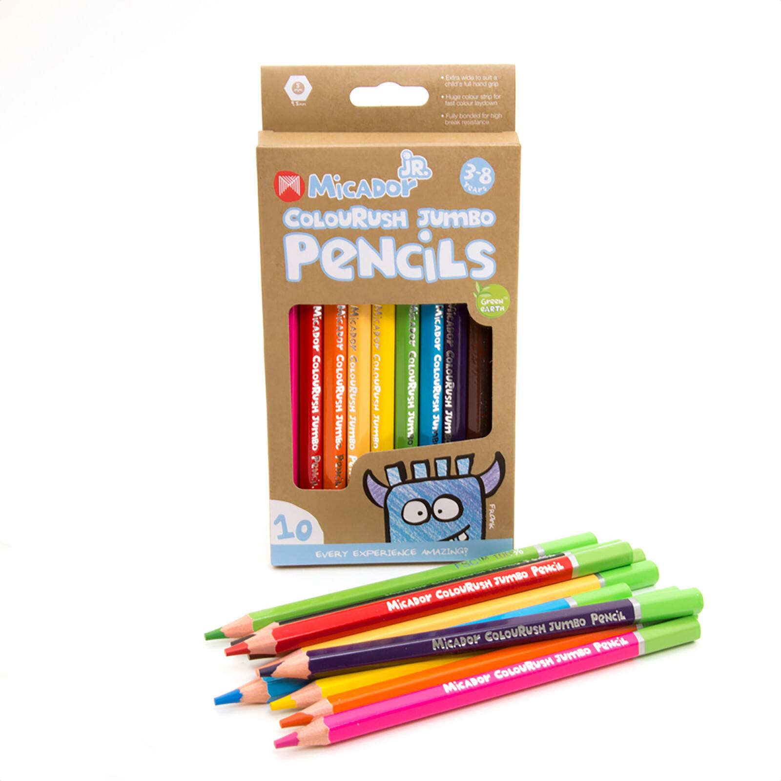 12 Packs: 10 ct. (120 total) Micador Jr. ColouRush Jumbo Pencil Set