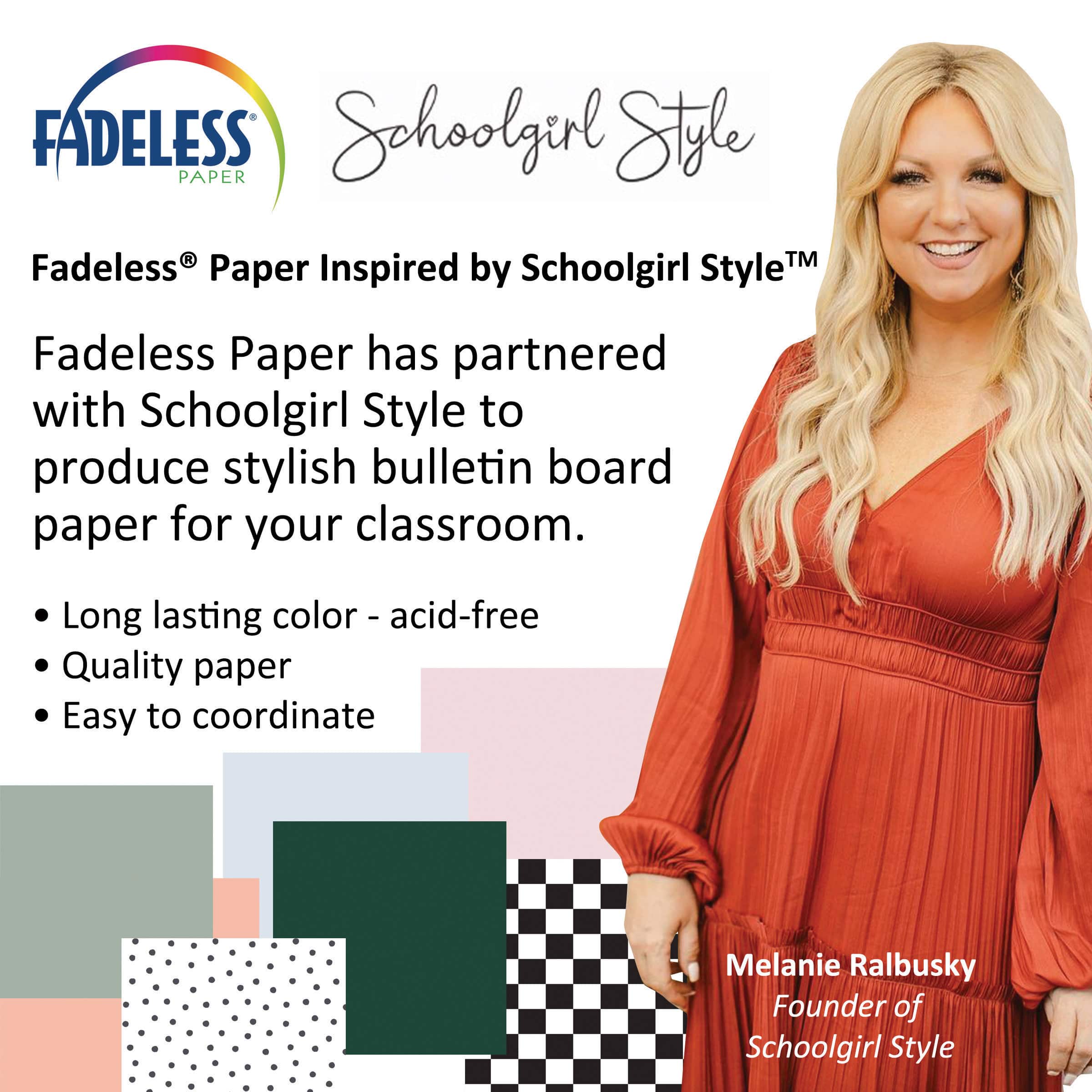 Fadeless&#xAE; Schoolgirl Style&#x2122; 47.25&#x22; x 12ft. Coral Sugar Bulletin Board Paper Roll