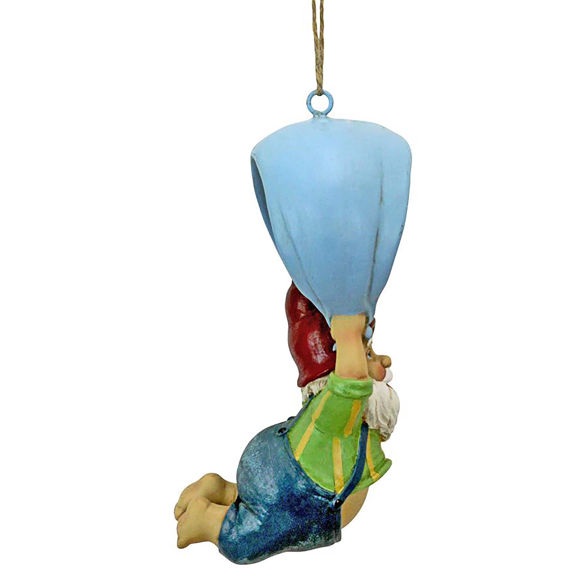 Design Toscano 8.5&#x22; Paavo and His Parachute Adrenaline Junkie Hanging Garden Gnome Statue