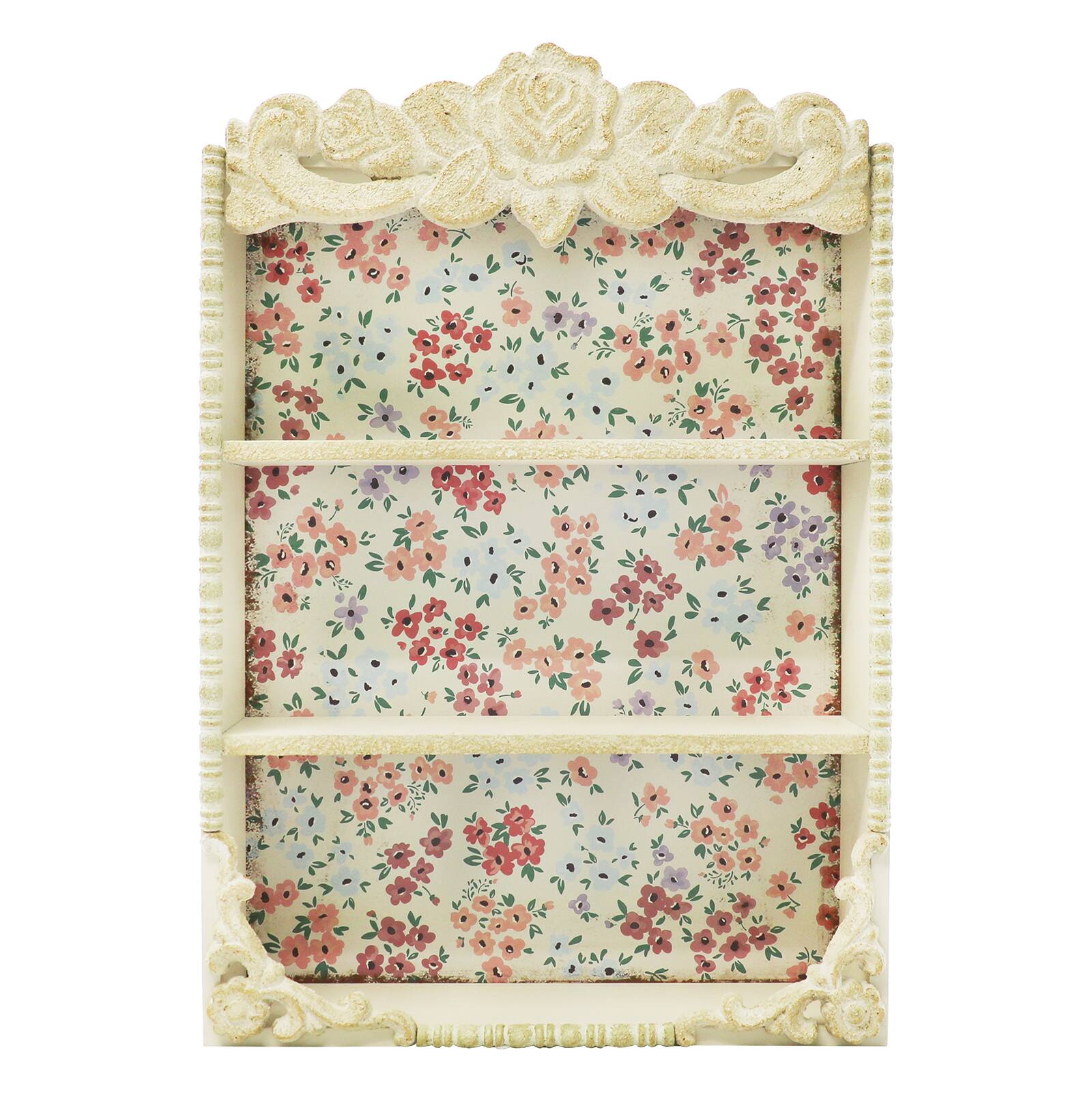 18.5" Floral 3-Shelf Wall Cubby by Ashland®
