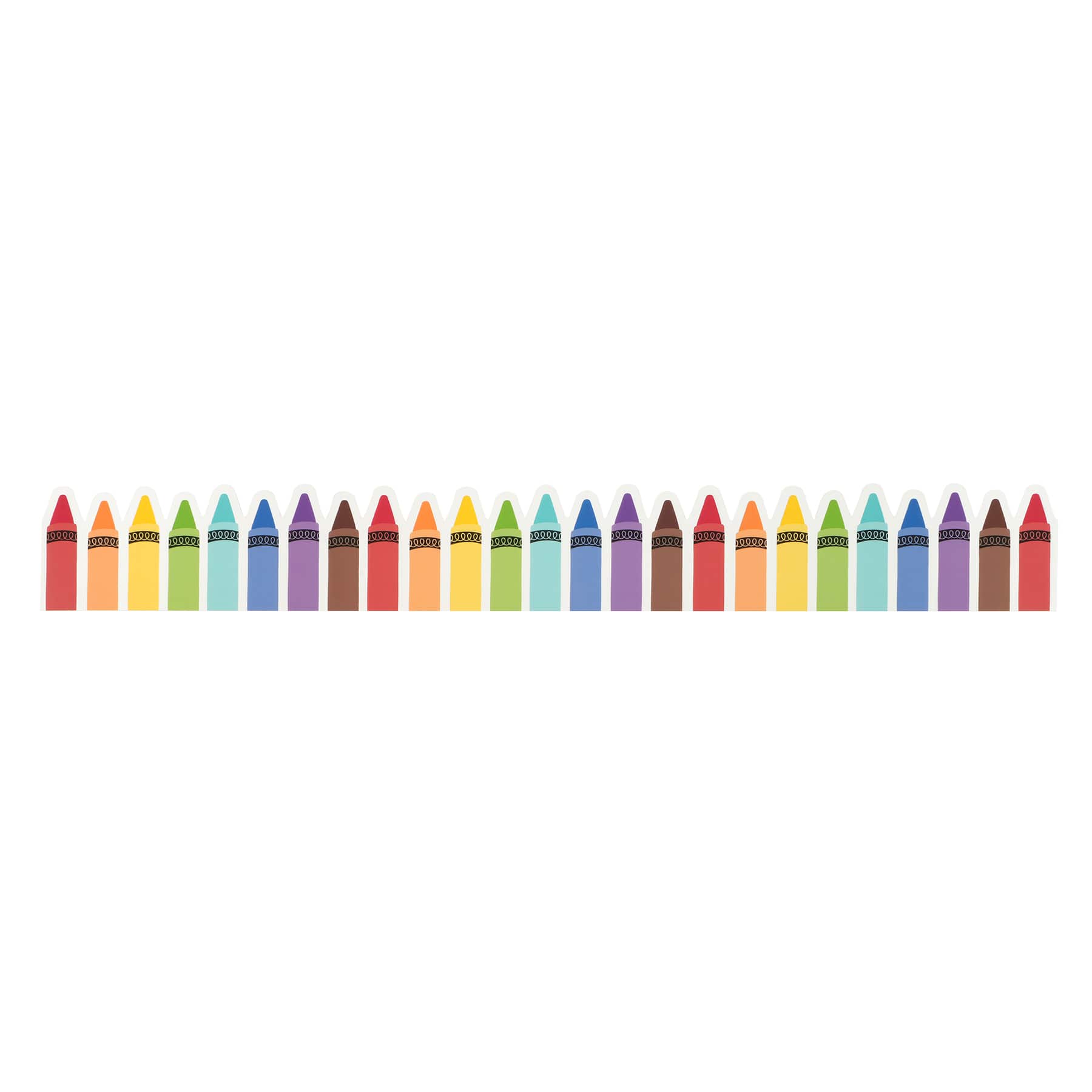 Crayons Double-Sided Border Trim, 18ft. by B2C&#x2122;
