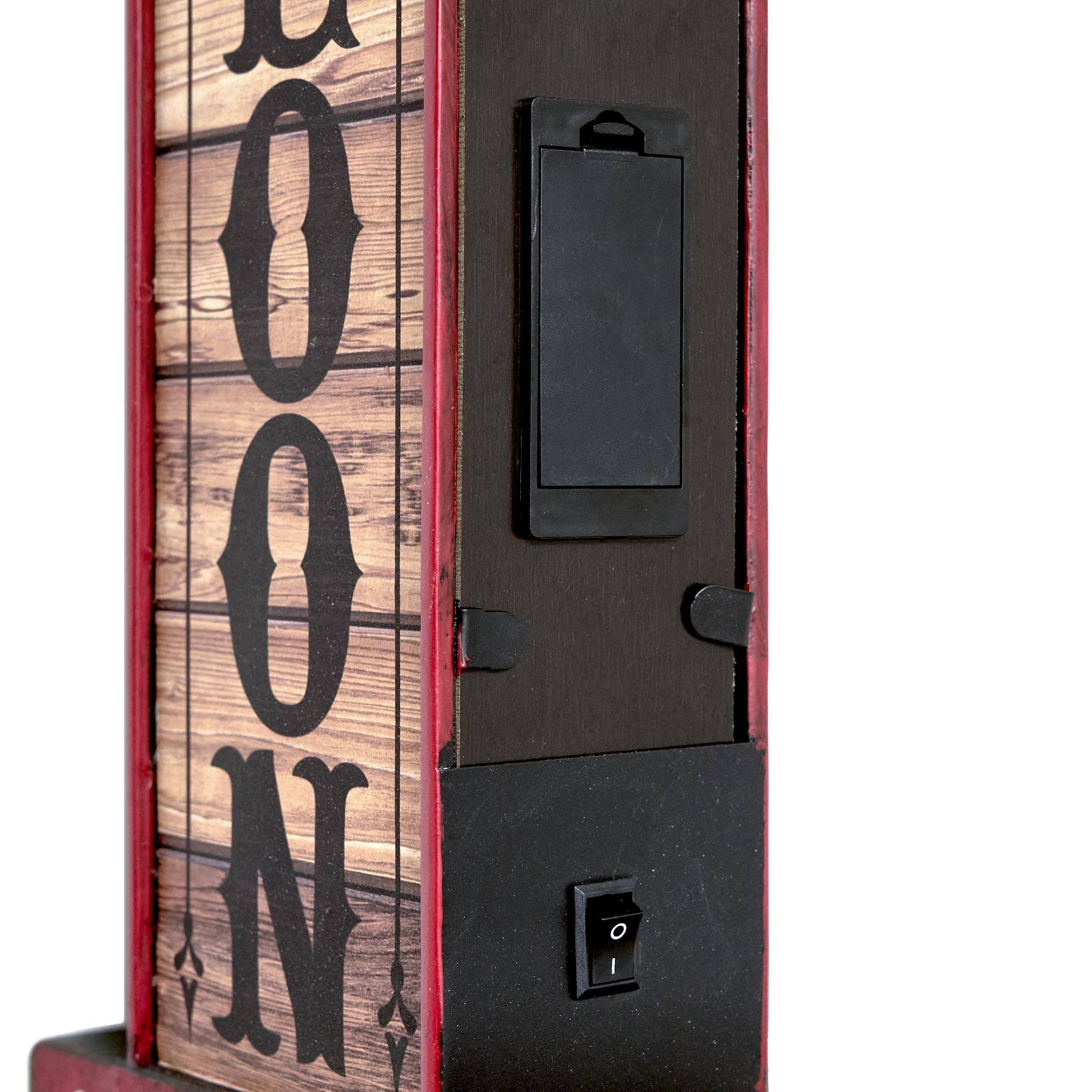 American Art Decor Old Town Metal LED Marquee Sign - 3" x 24.8"