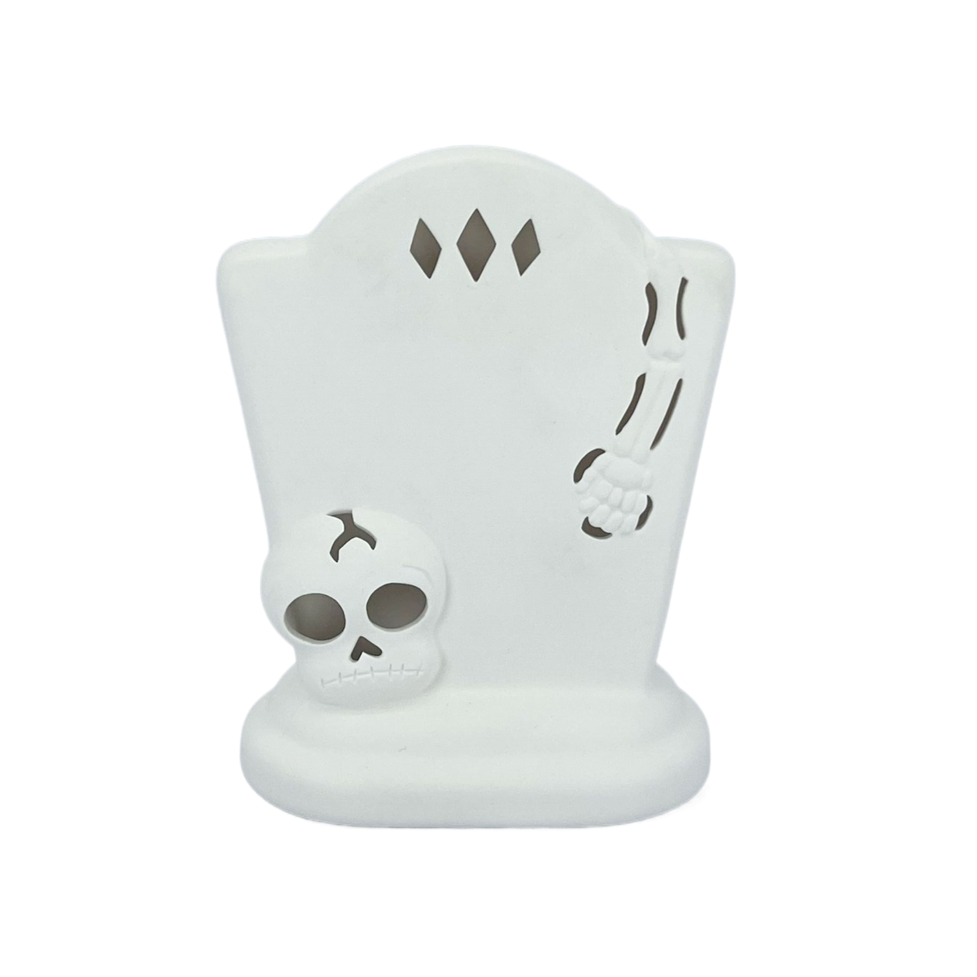 7.75&#x22; DIY Ceramic LED Tombstone D&#xE9;cor by Make Market&#xAE;