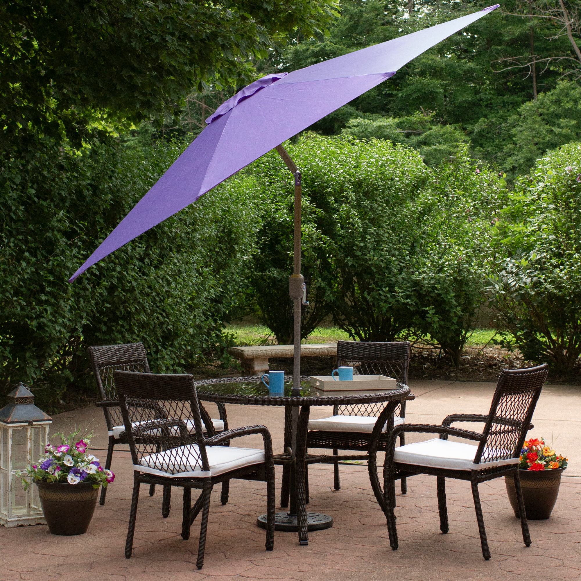 9ft. Outdoor Patio Market Umbrella with Hand Crank & Tilt