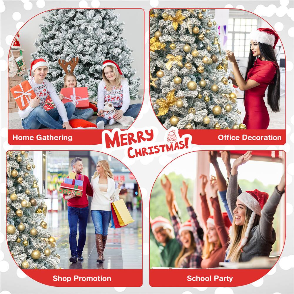 Costway 9ft. Unlit Snow Flocked Artificial Christmas Tree