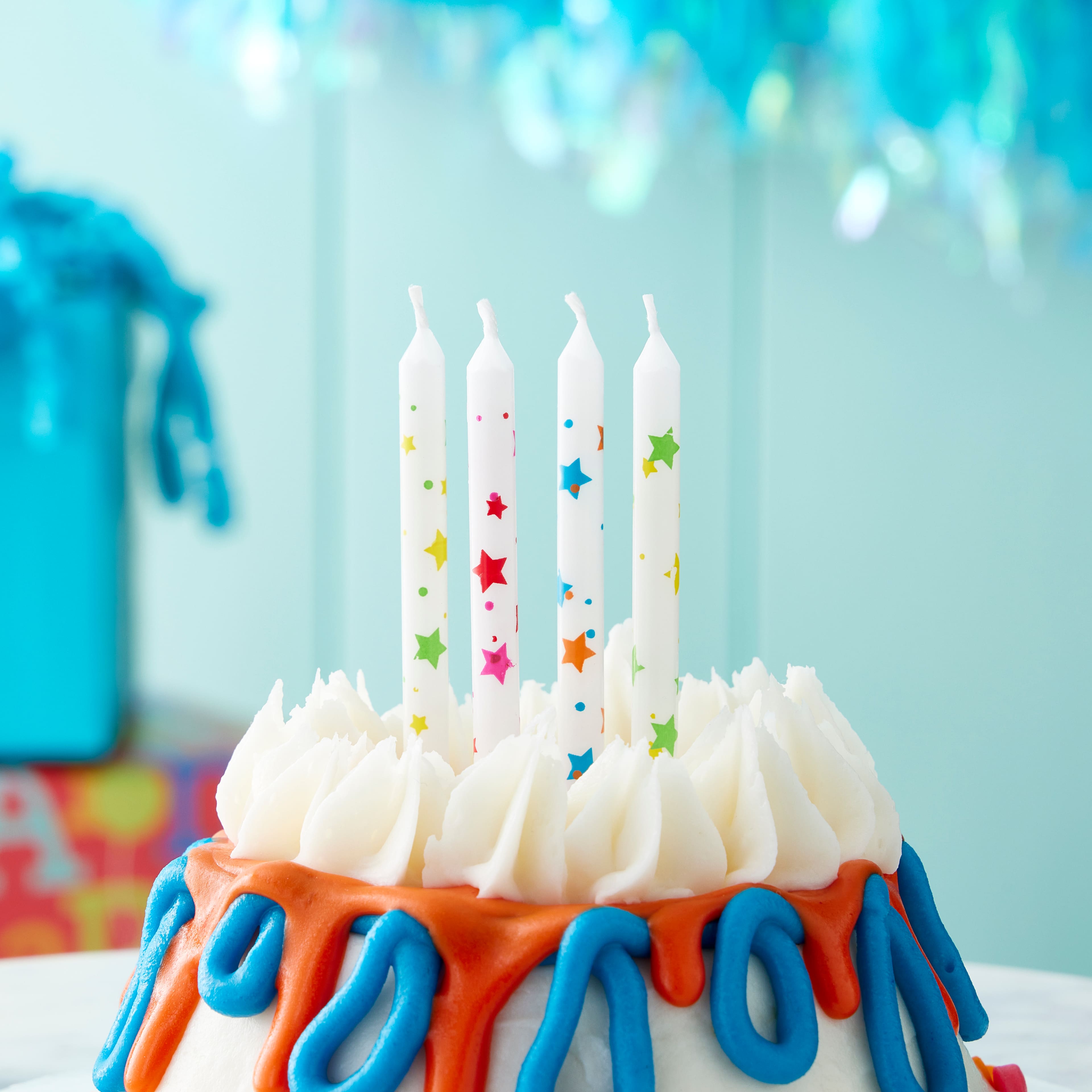 Multicolored Stars Birthday Candles by Celebrate It™