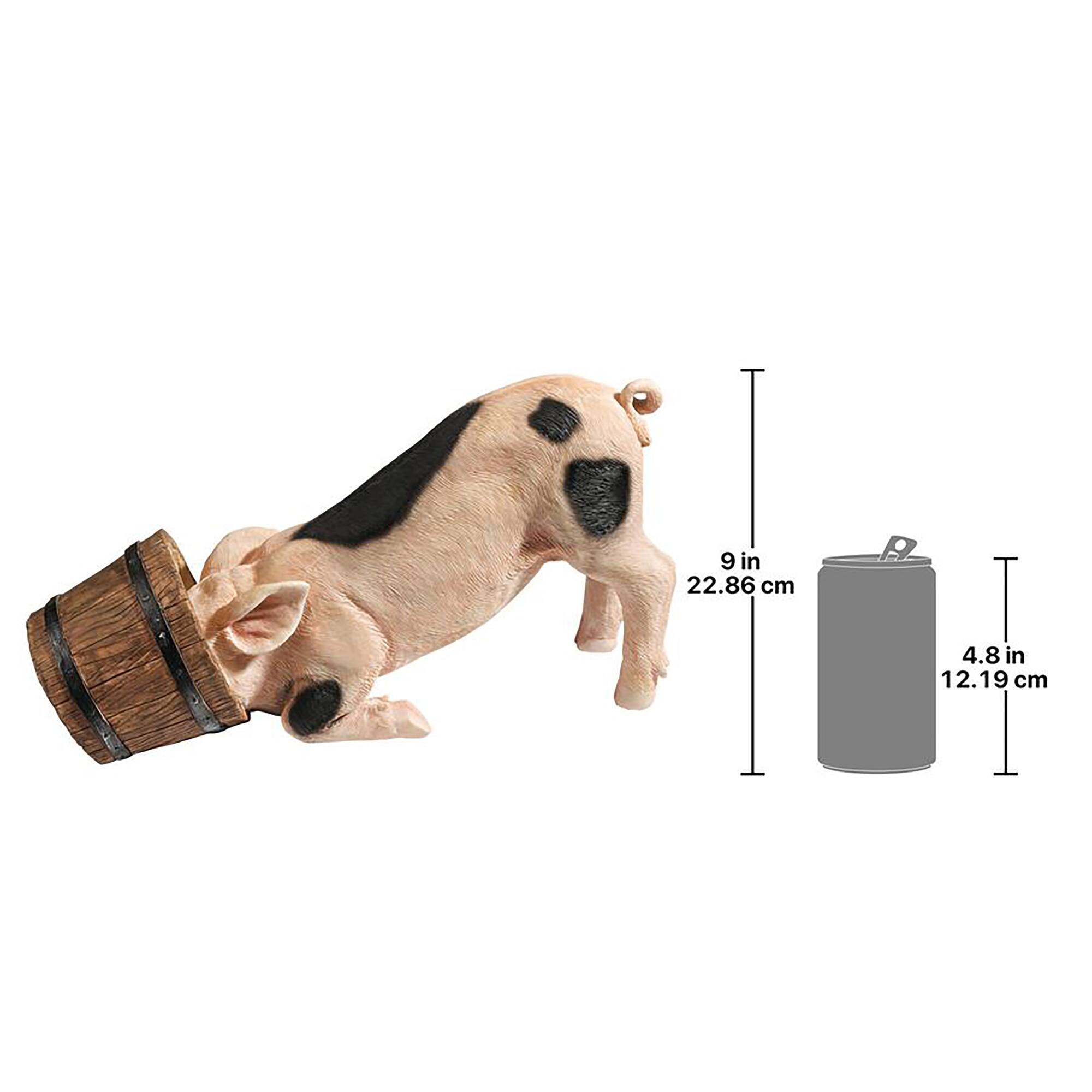 Design Toscano 17&#x22; Bucket Head Piglet Statue