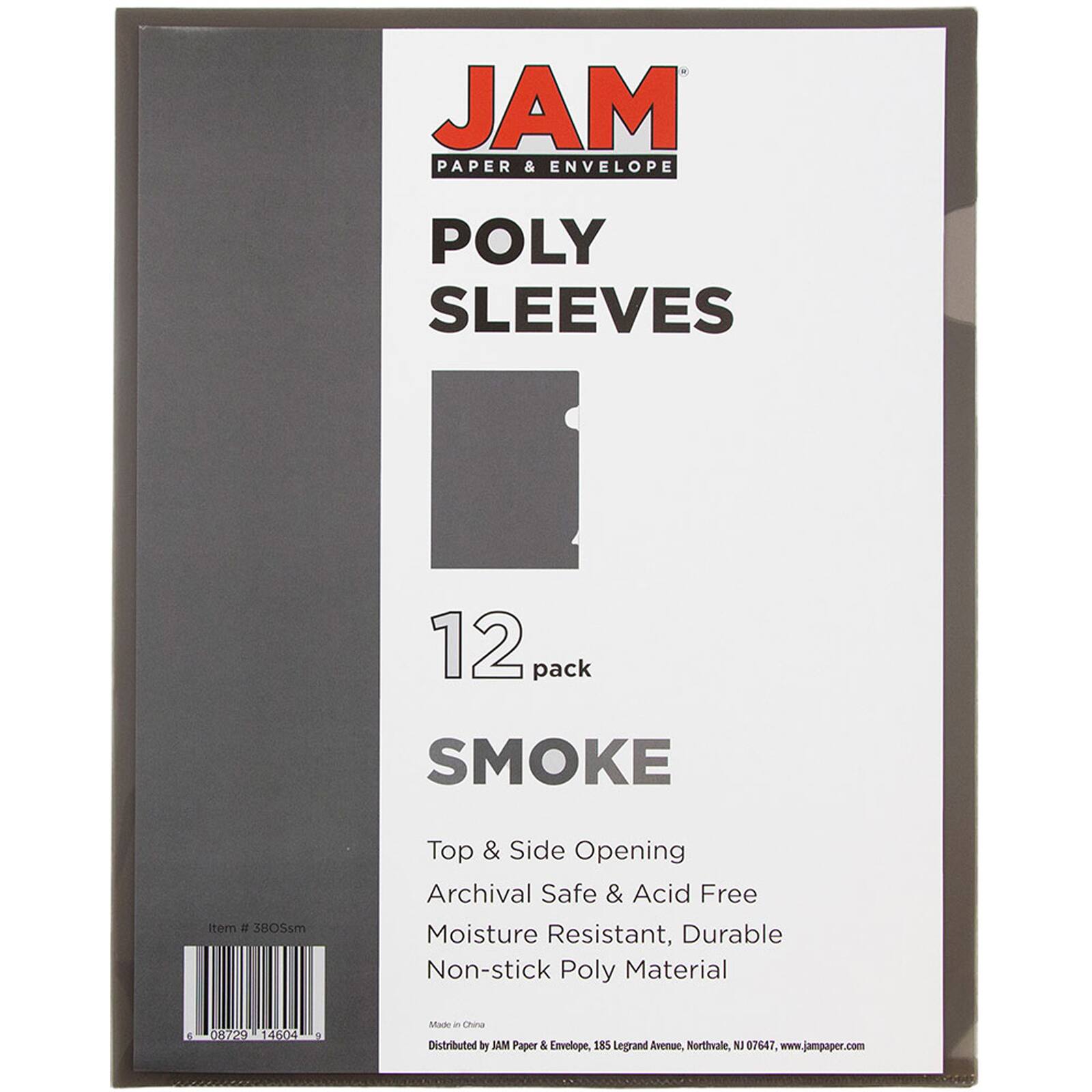 JAM Paper 9&#x22; x 11.5&#x22; Plastic Sleeves, 12ct.
