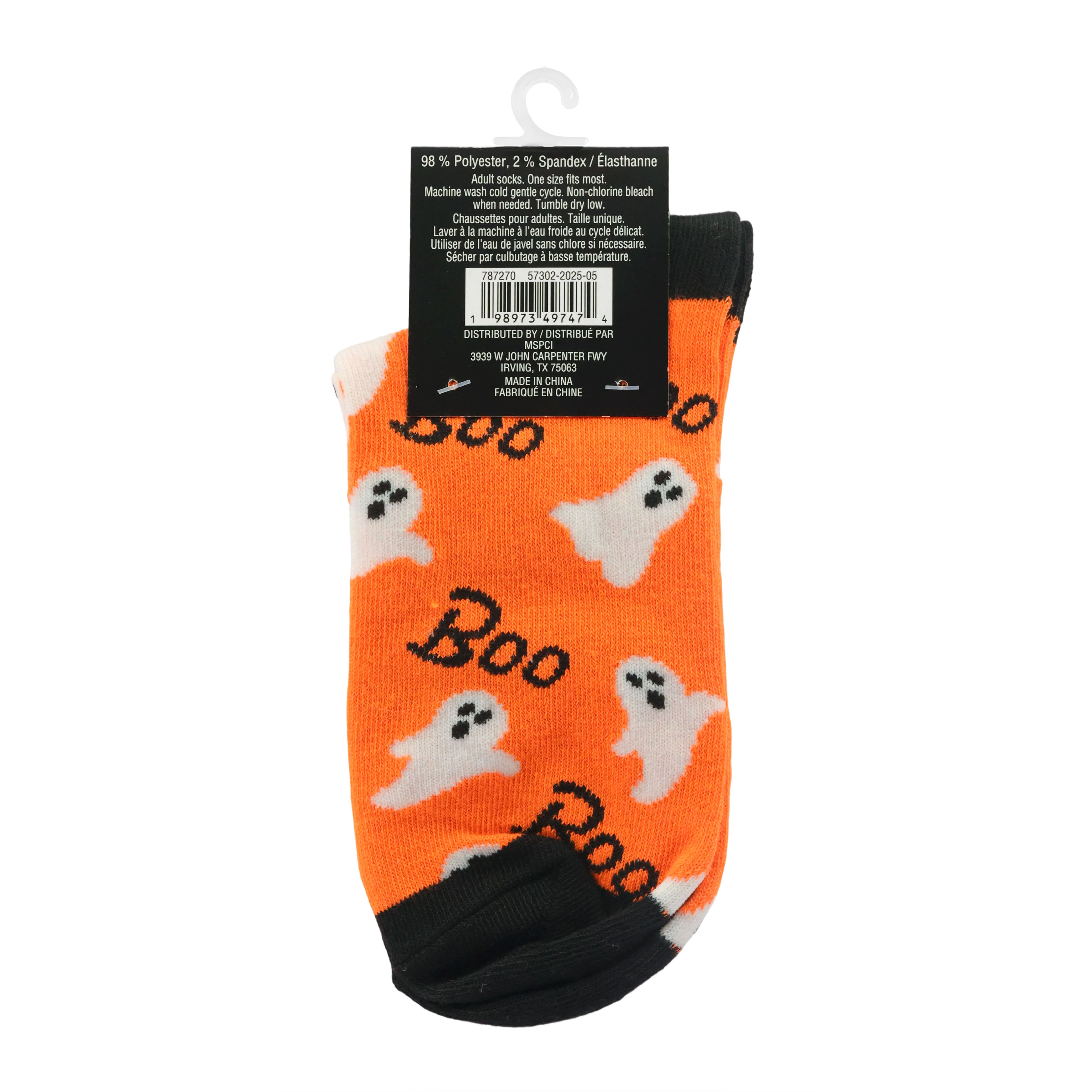 Orange Boo Ghost Adult Ankle Socks by Celebrate It&#x2122;