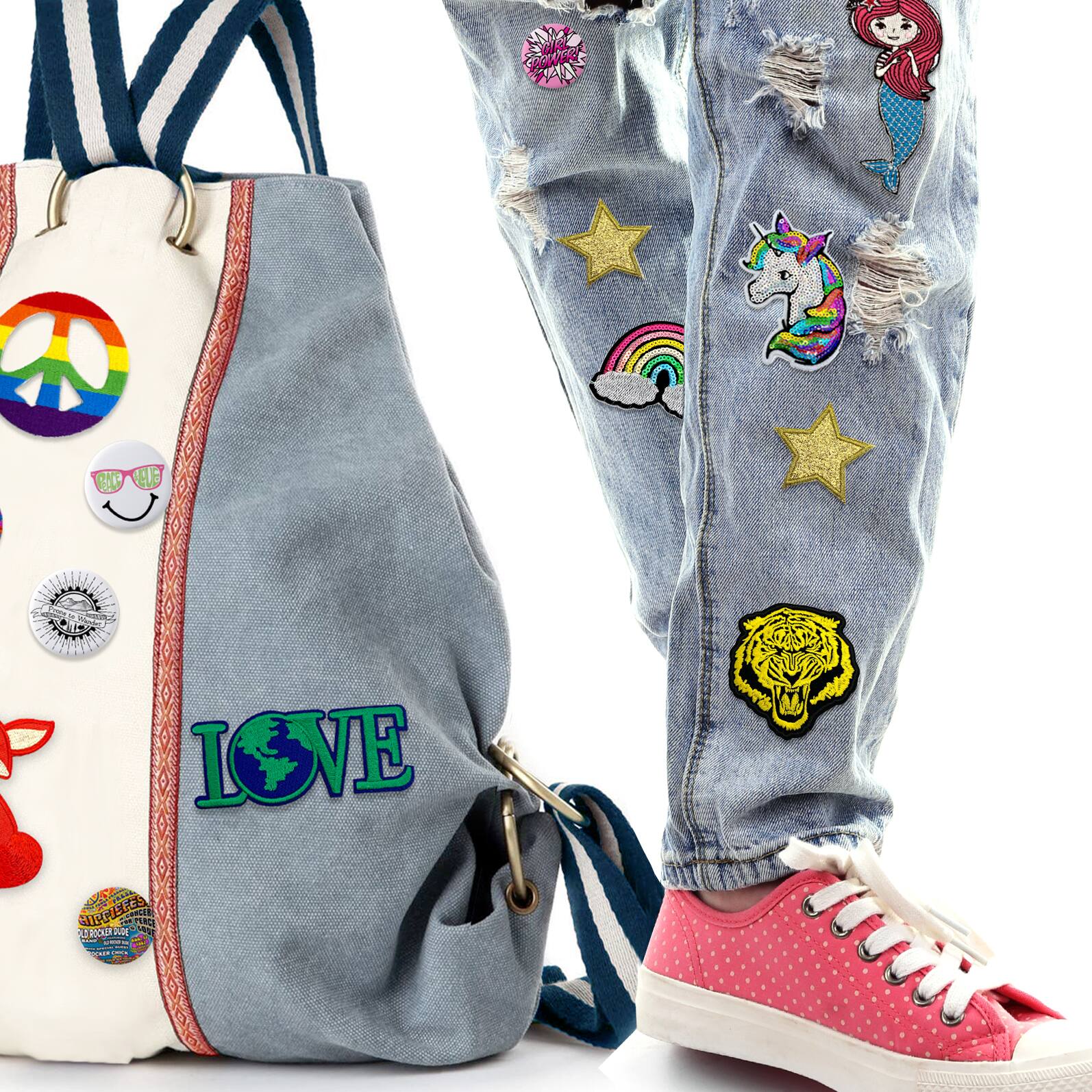 Gwen Studios Black & Yellow 4" Tiger Iron-On Patch