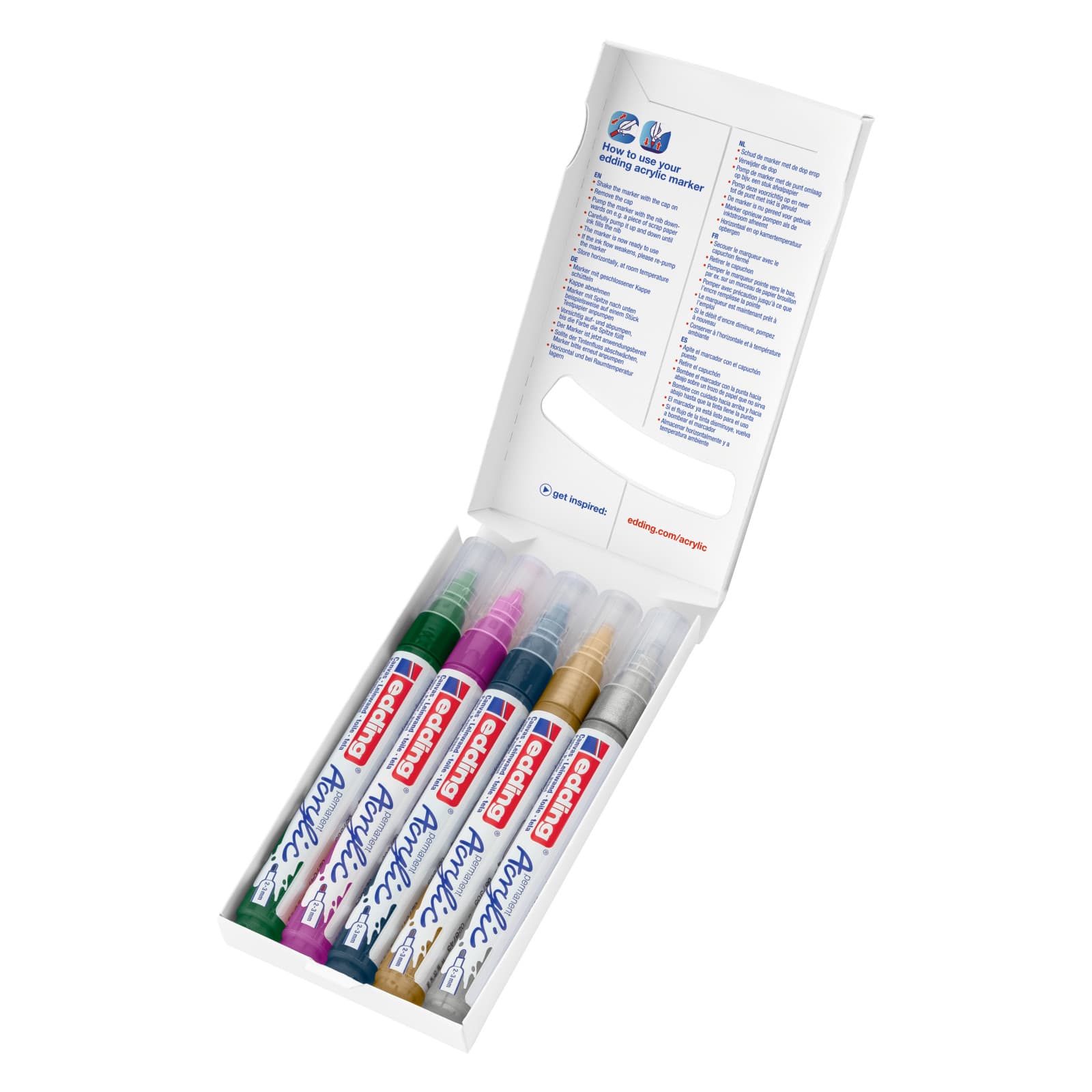 Edding&#xAE; Festive Colors 5100 Acrylic Marker Medium Set