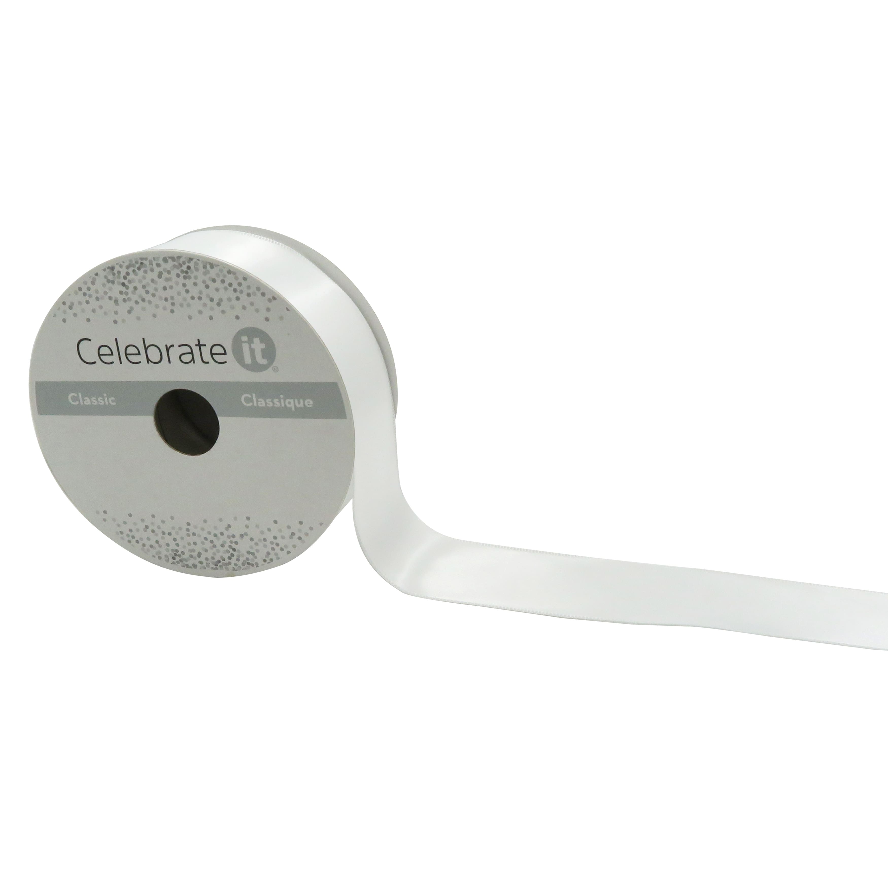 12 Pack: 1.5'' x 15yd. Double Faced Satin Wired Ribbon by Celebrate It®