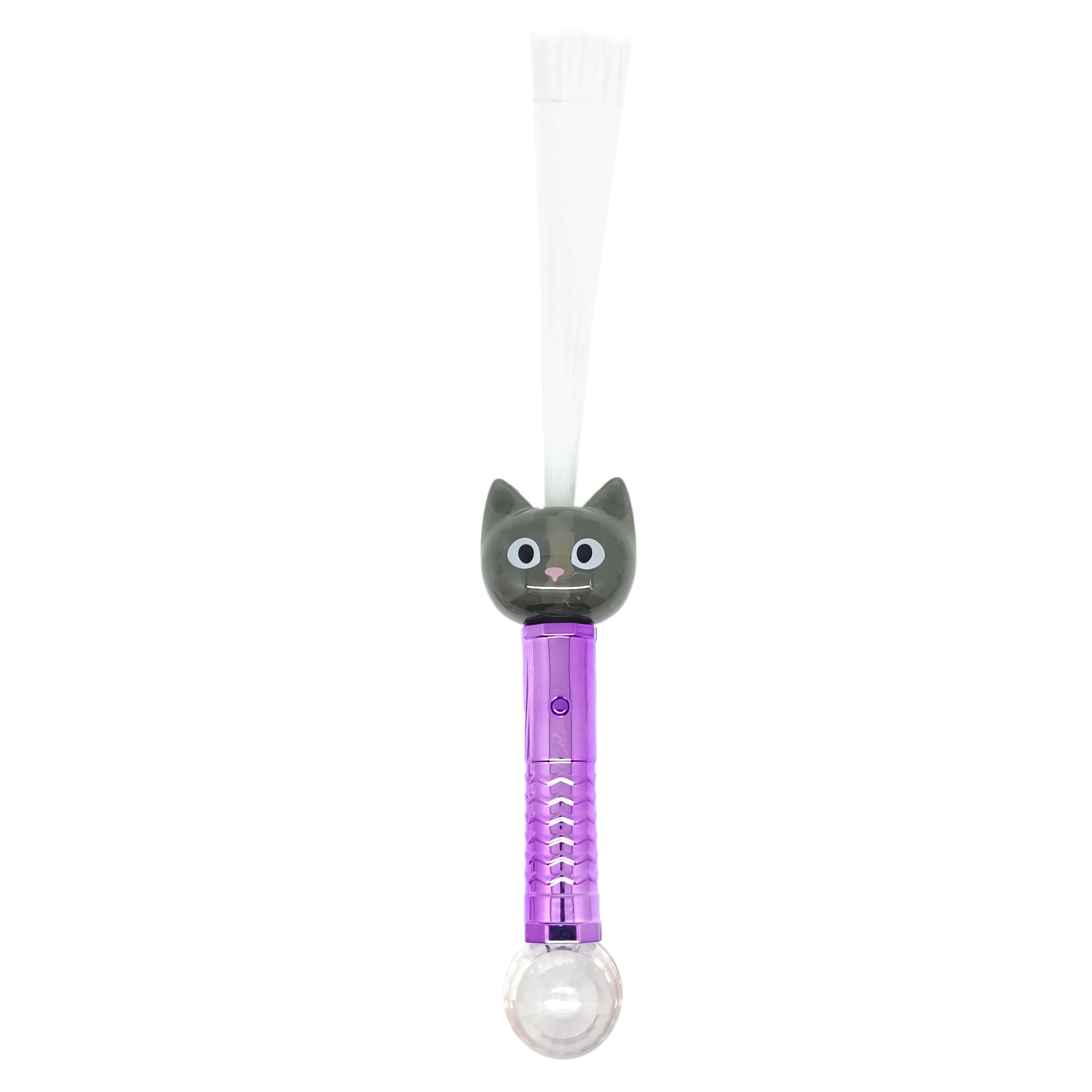 Black Cat Light-Up Fiber Wand