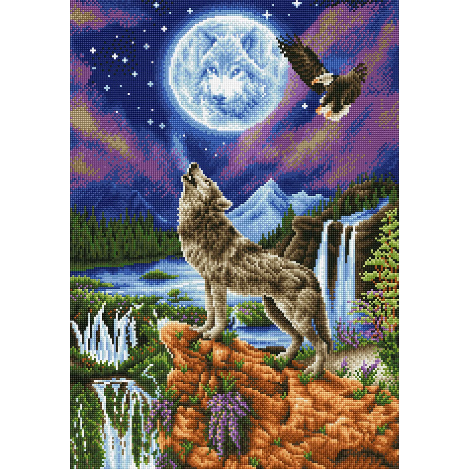 Diamond Dotz&#xAE; Advanced Mystic Wolf Diamond Painting Kit