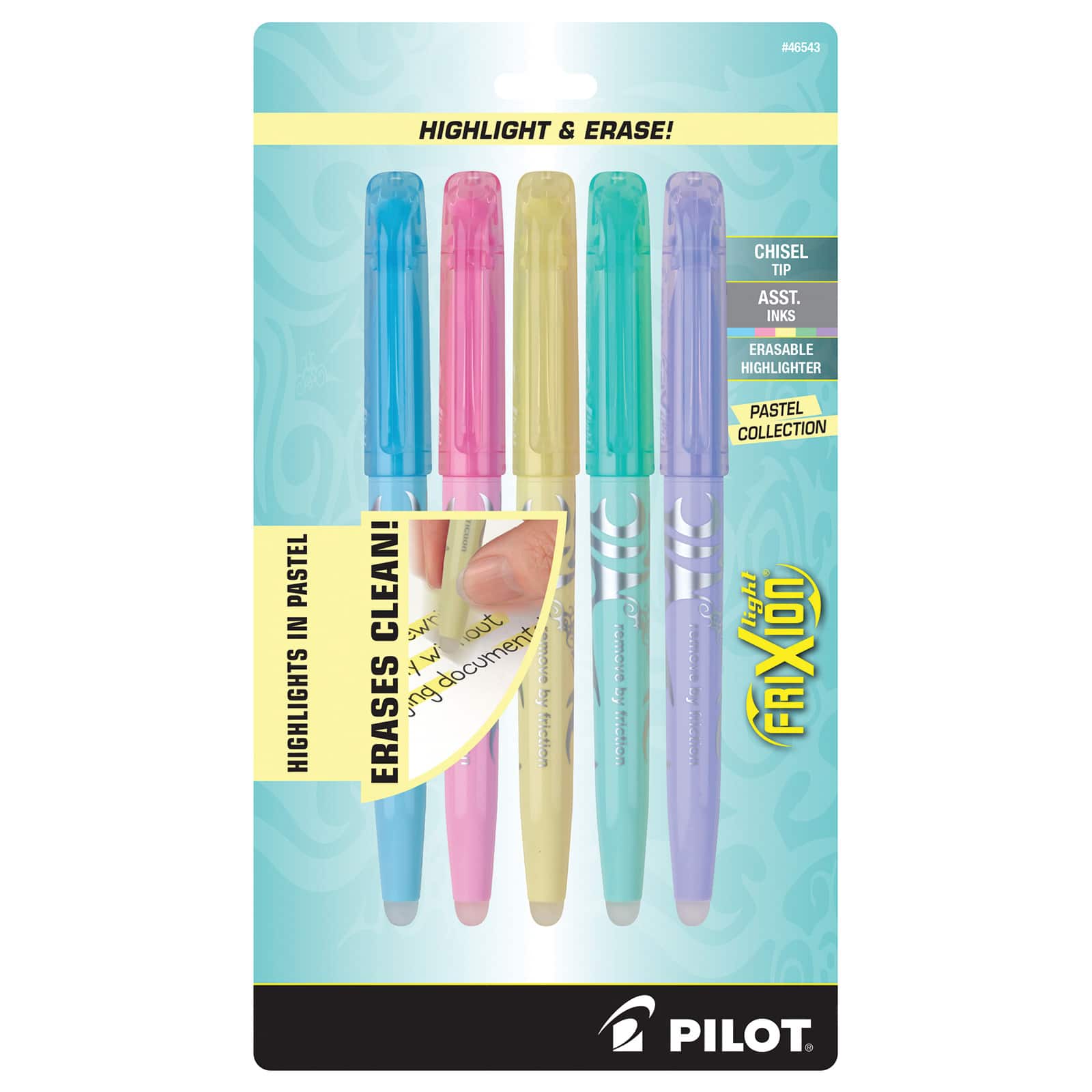 Pilot&#xAE; FriXion&#xAE; 5 Color Erasable Pastel Highlighters
