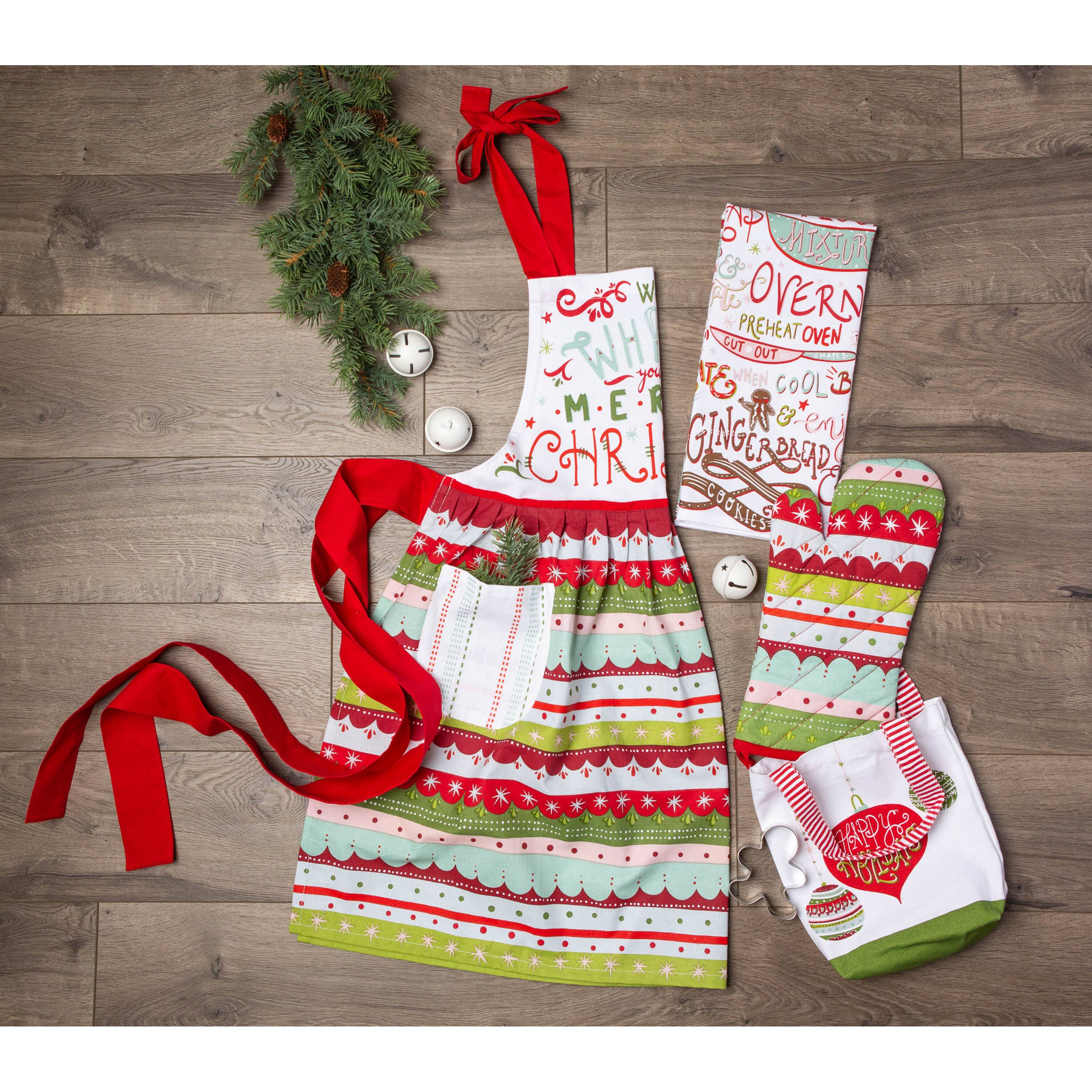 DII&#xAE; Whisk Merry Christmas Skirt Apron