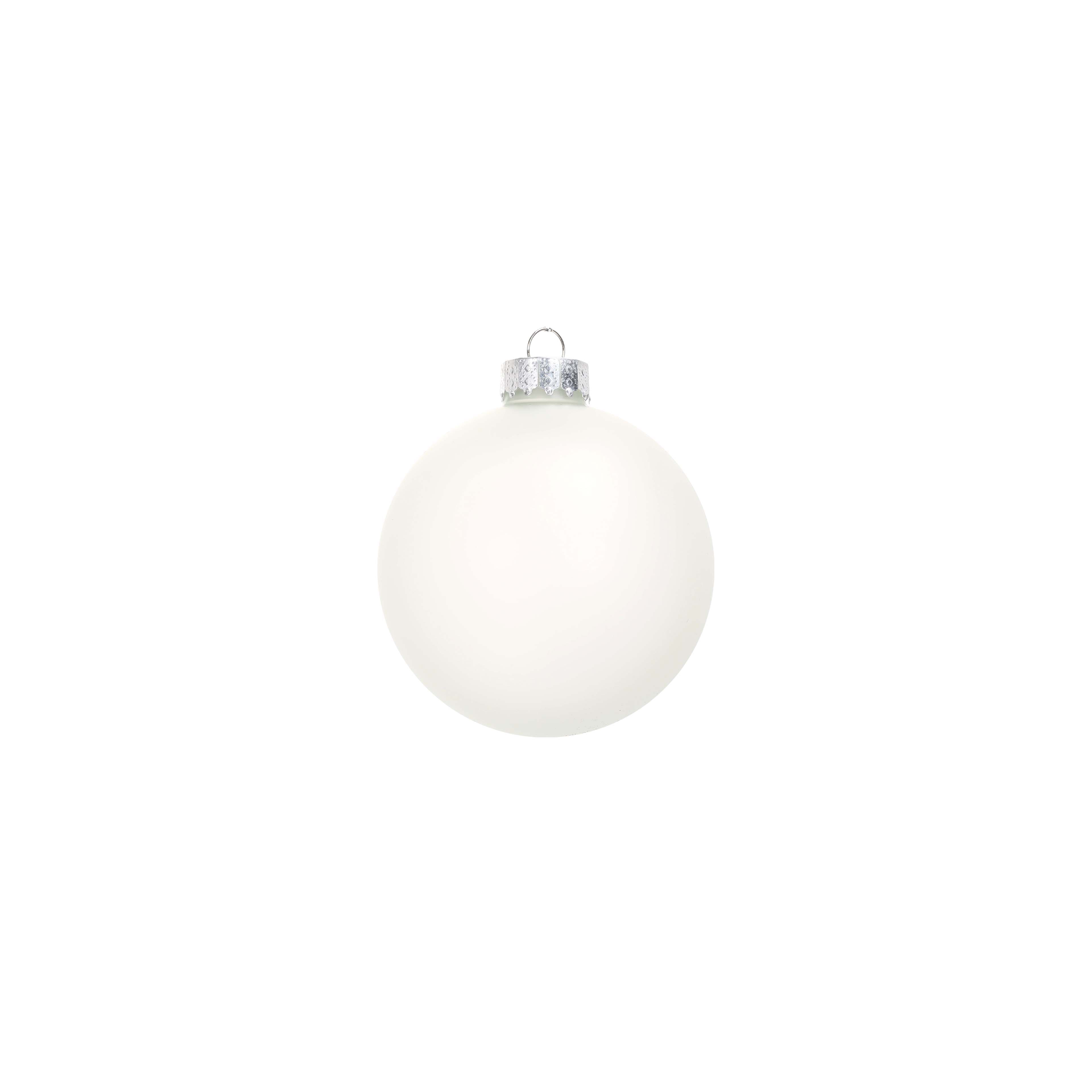 6 Pack 3&#x22; Frosted Glass Ball Ornaments by Ashland&#xAE;