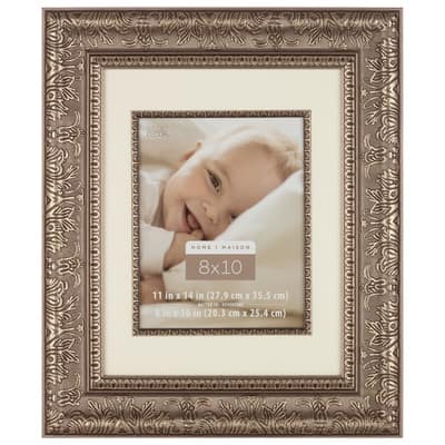 Home Silver Floral Frame