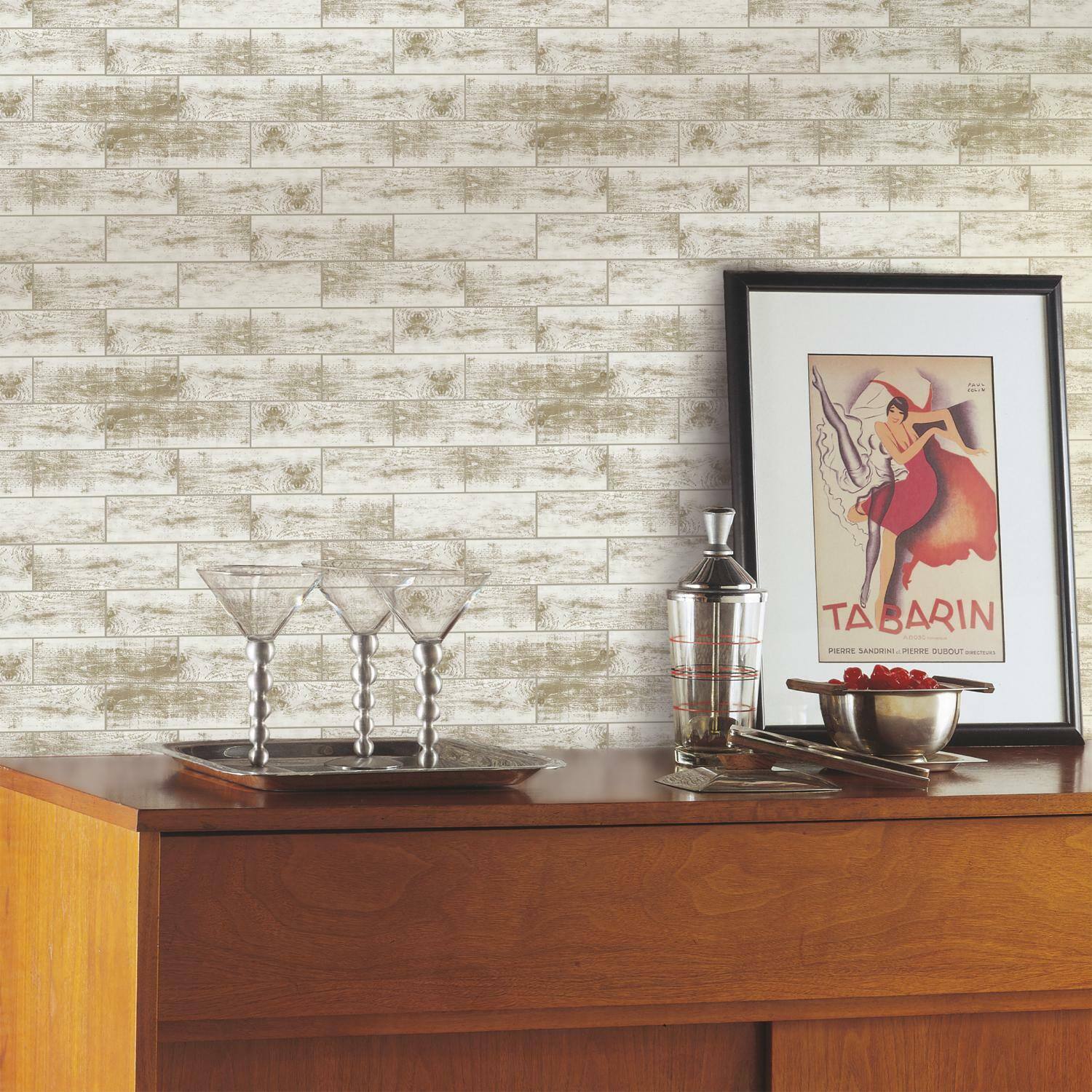 RoomMates StickTILE Wood Subway Peel & Stick Tiles