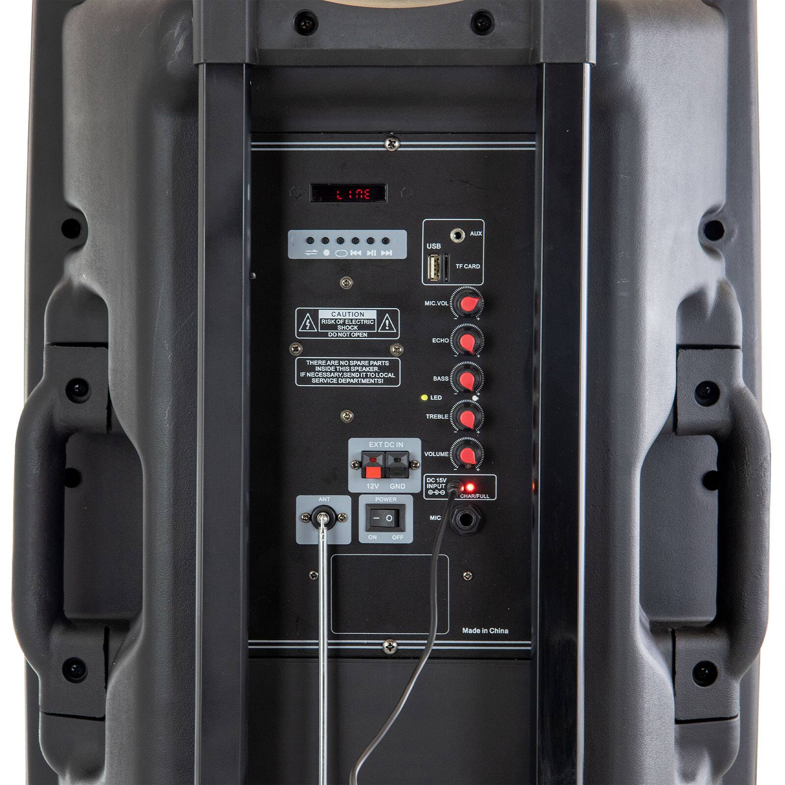 beFree Sound 15&#x22; 900 Watt Bluetooth Powered Portable PA Party Speaker