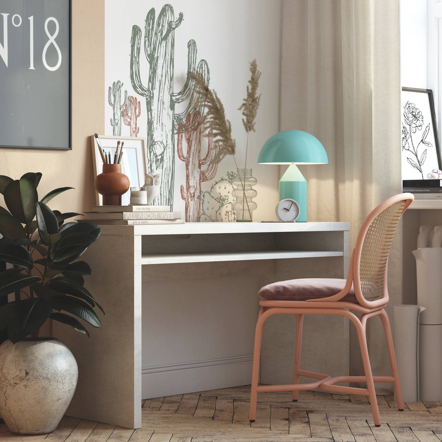 RoomMates Mr. Kate Hand-Drawn Cactus Peel & Stick Wall Decals