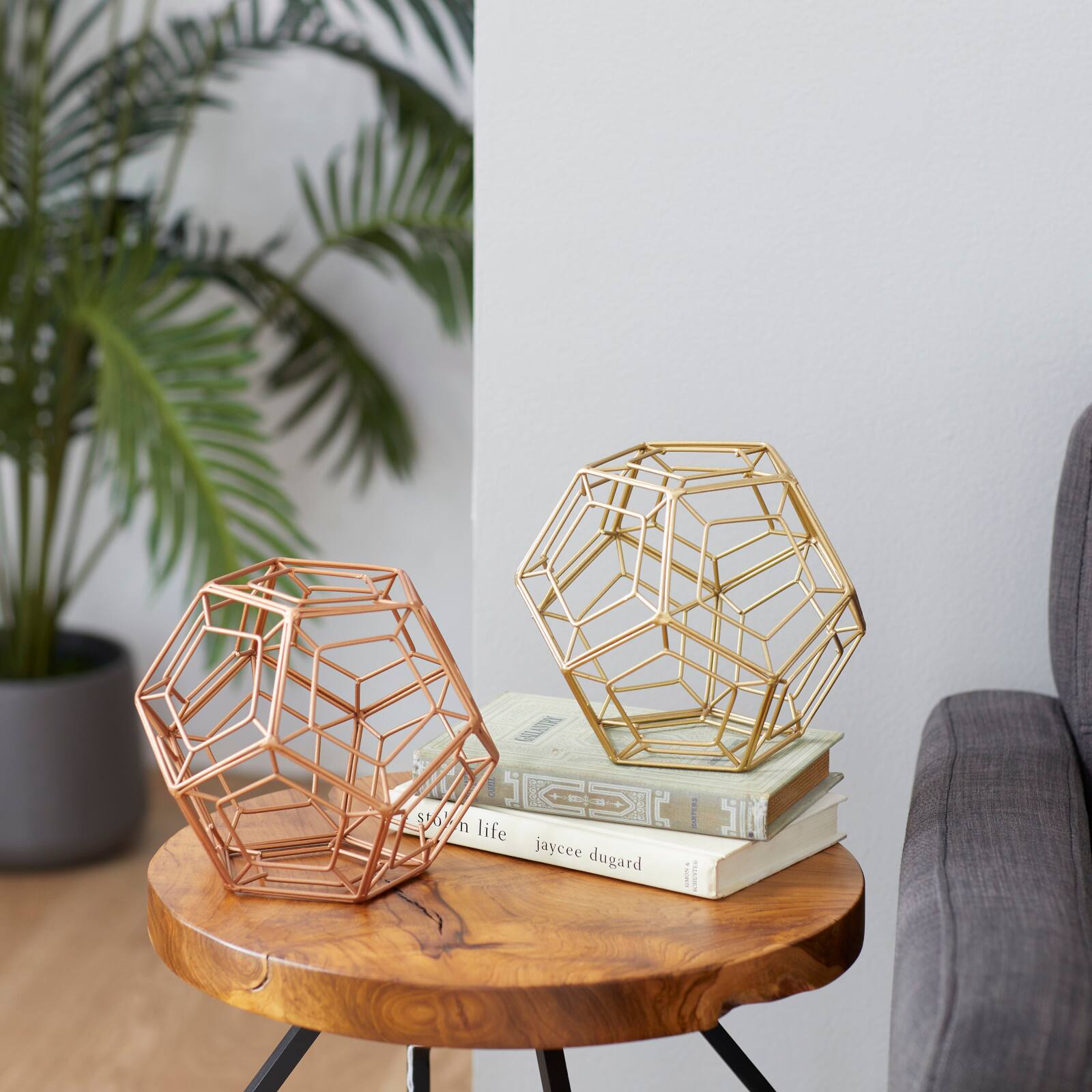 Bronze &#x26; Gold Metal Modern Orb Set