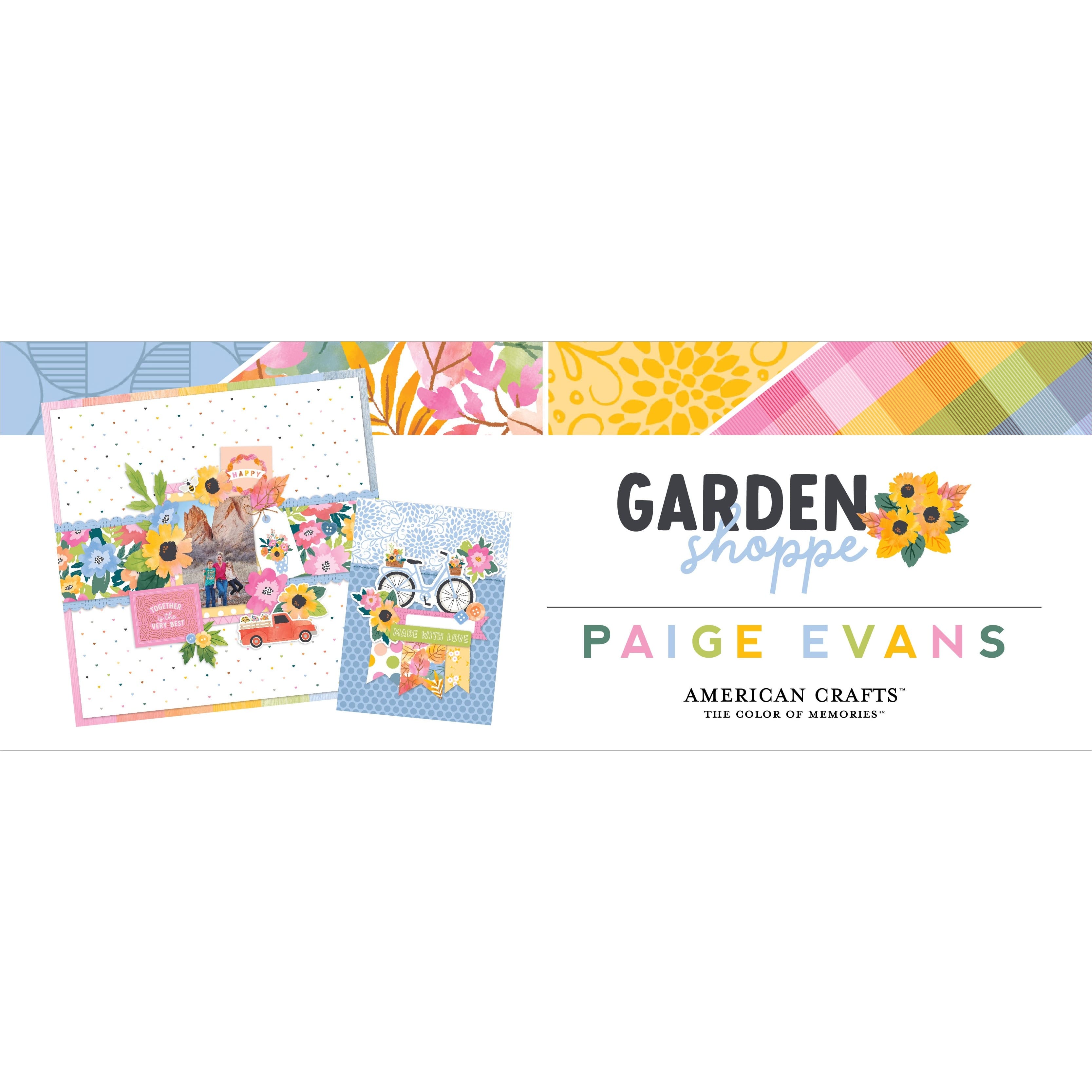 American Crafts Paige Evans Garden Shoppe Single-Sided Paper Pad, 12" x 12"