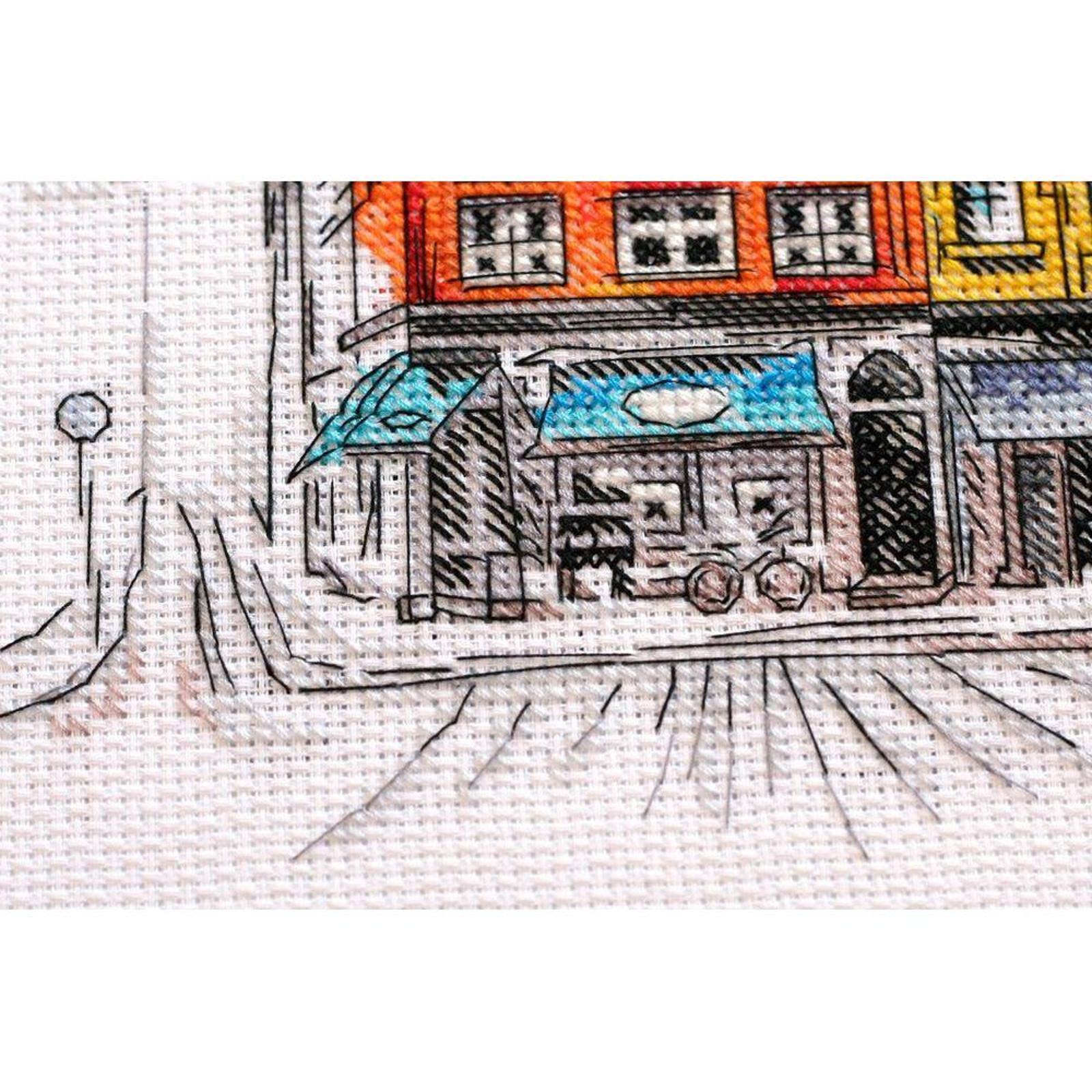 Abris Art Colored Town 2 Cross Stitch Kit