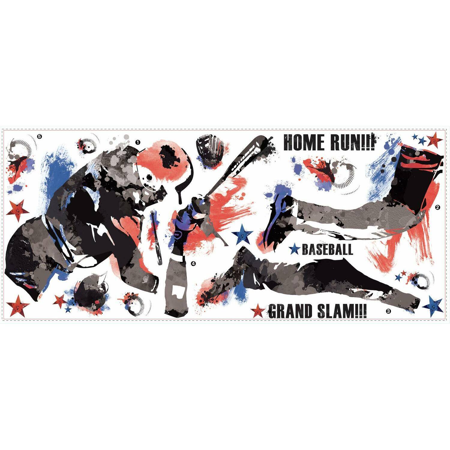 RoomMates Baseball Champion Giant Peel & Stick Wall Decals