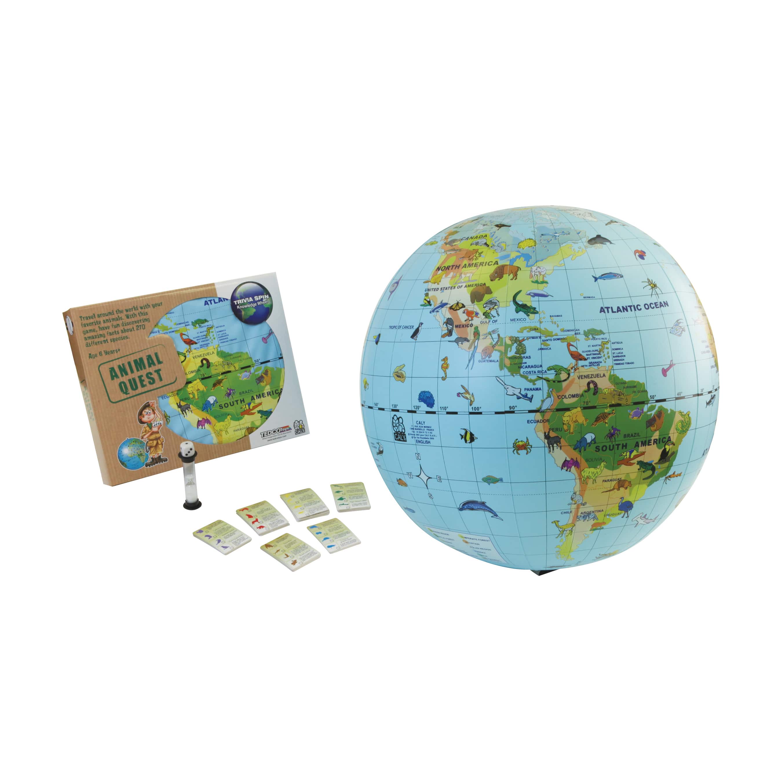 Animal Quest Giant Inflatable Globe &#x26; Game