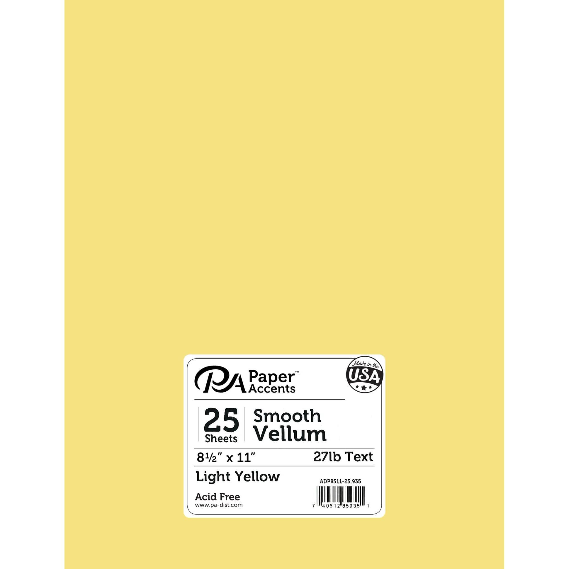 PA Paper™ Accents 8.5'' x 11'' 27lb. Smooth Vellum Paper, 25 Sheets
