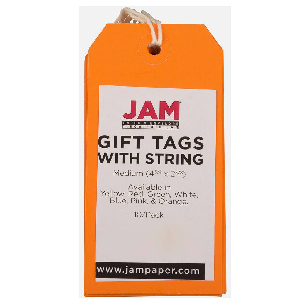 JAM Paper Medium Gift Tags with String