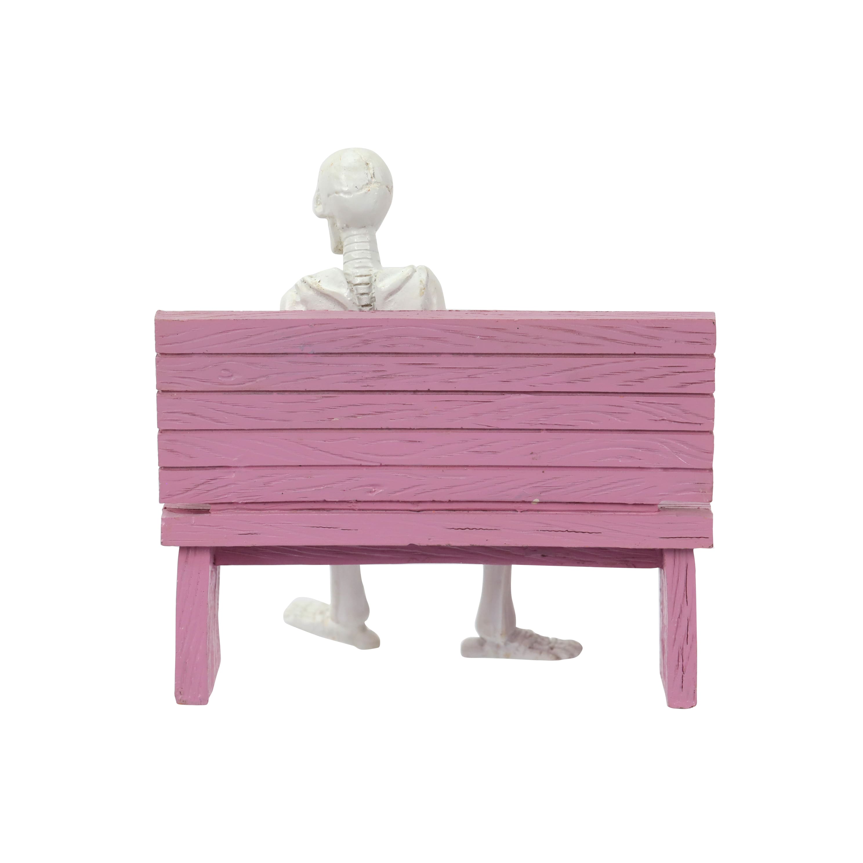 6&#x22; Skeleton On Pink Bench Decoration by Ashland&#xAE;