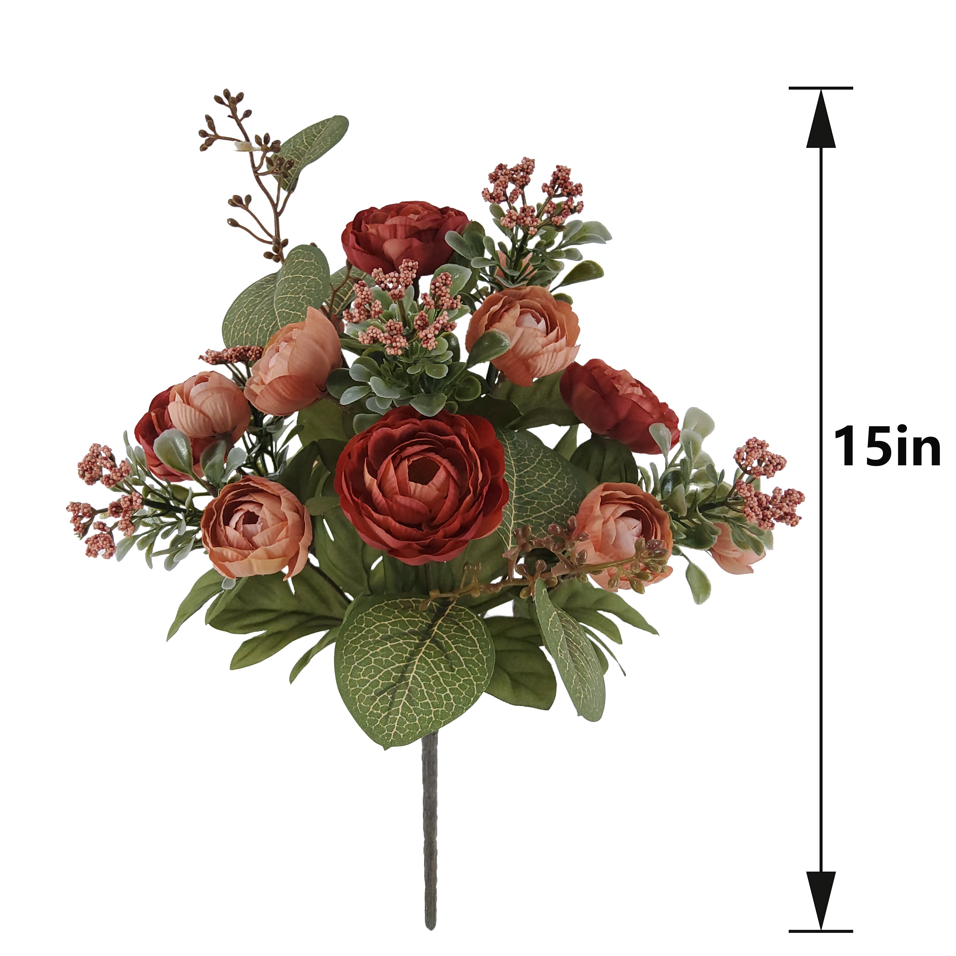 18" Ranunculus & Berry Deluxe Bush by Ashland®