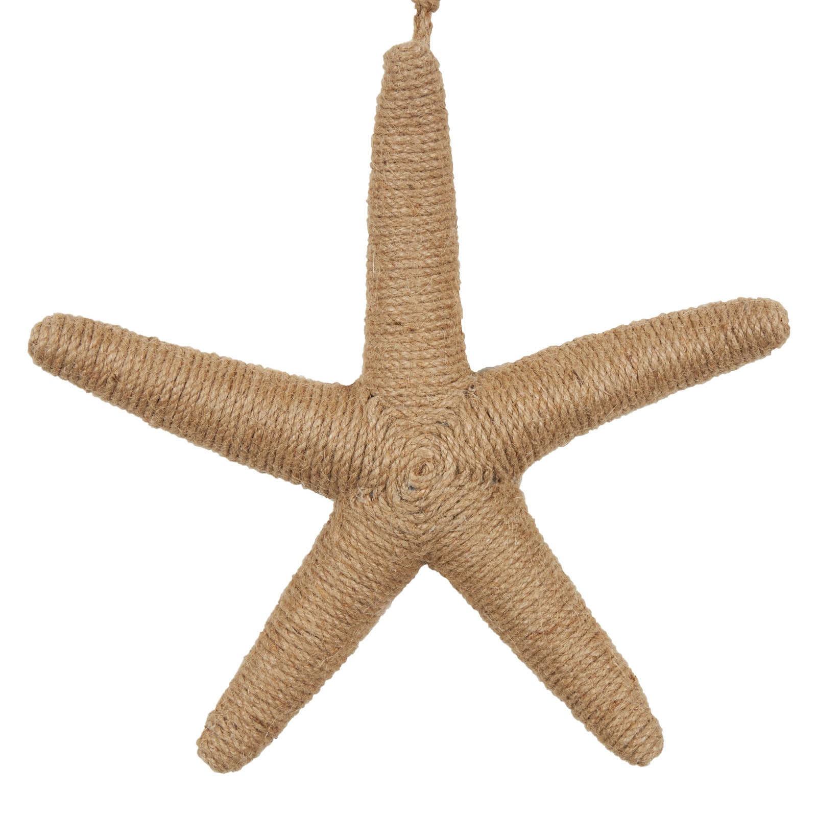 12.5" Handmade Wrapped Jute Starfish Hanging Wall Décor