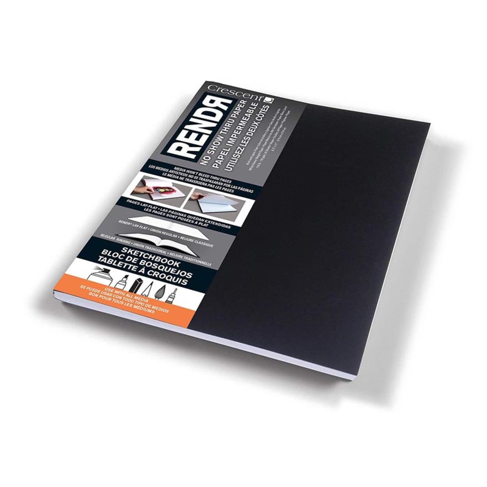 Crescent Creative Products RENDR Lay-Flat Soft Cover Sketchbook 8.5-Inch by 11-Inch 