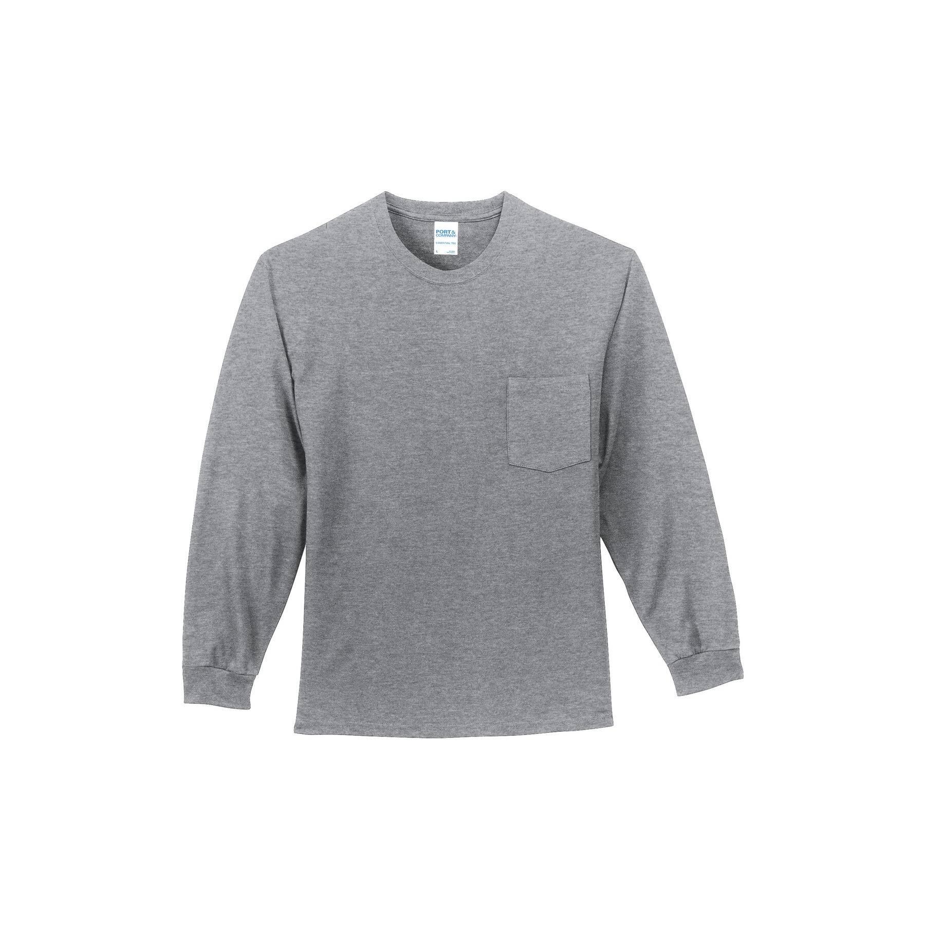Port & Company® Tall Long Sleeve Essential Pocket T-Shirt