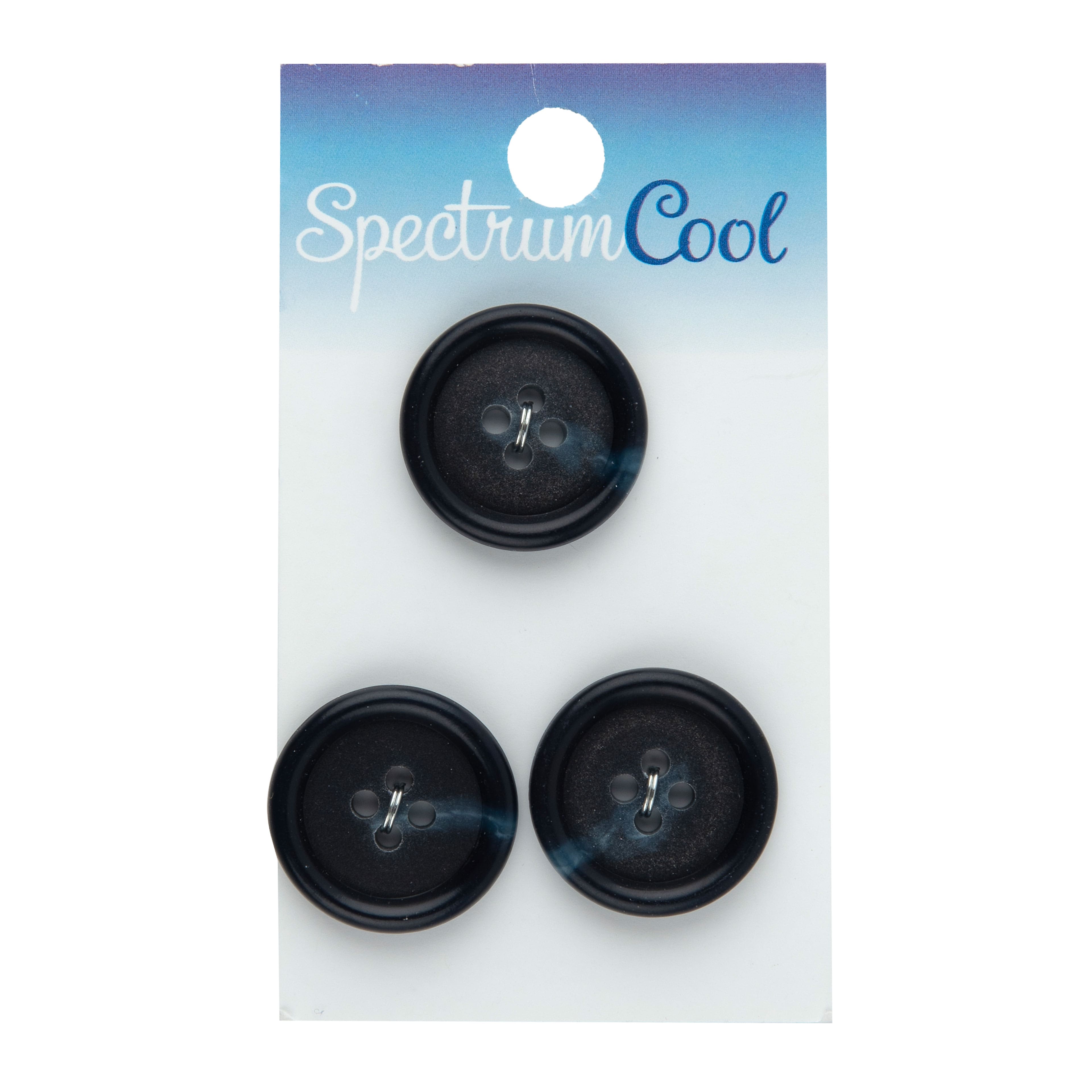 Spectrum Cool 7/8" Dark Navy Blue 4-Hole Buttons, 3ct.