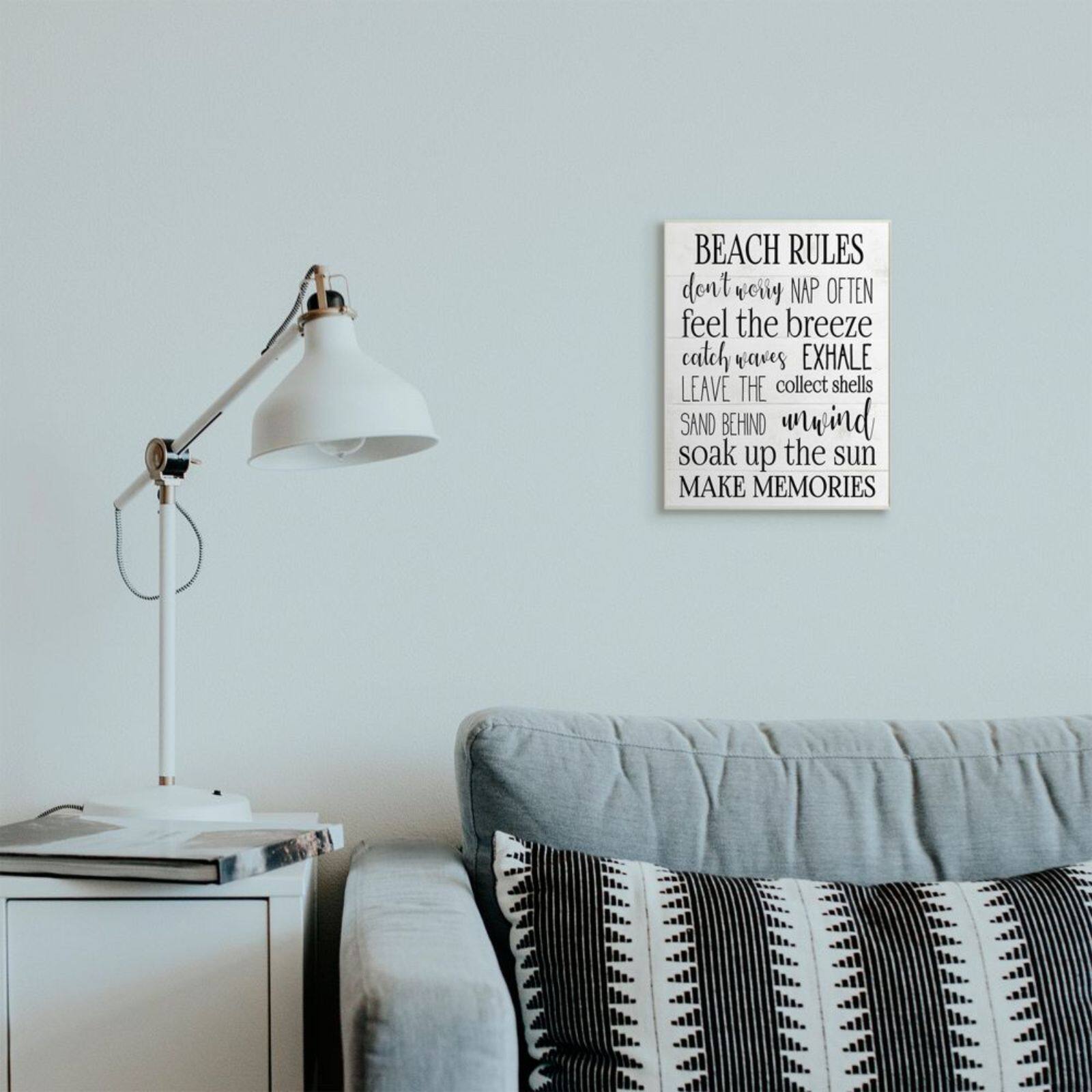 Stupell Industries Beach House Rules Wooden Wall Plaque