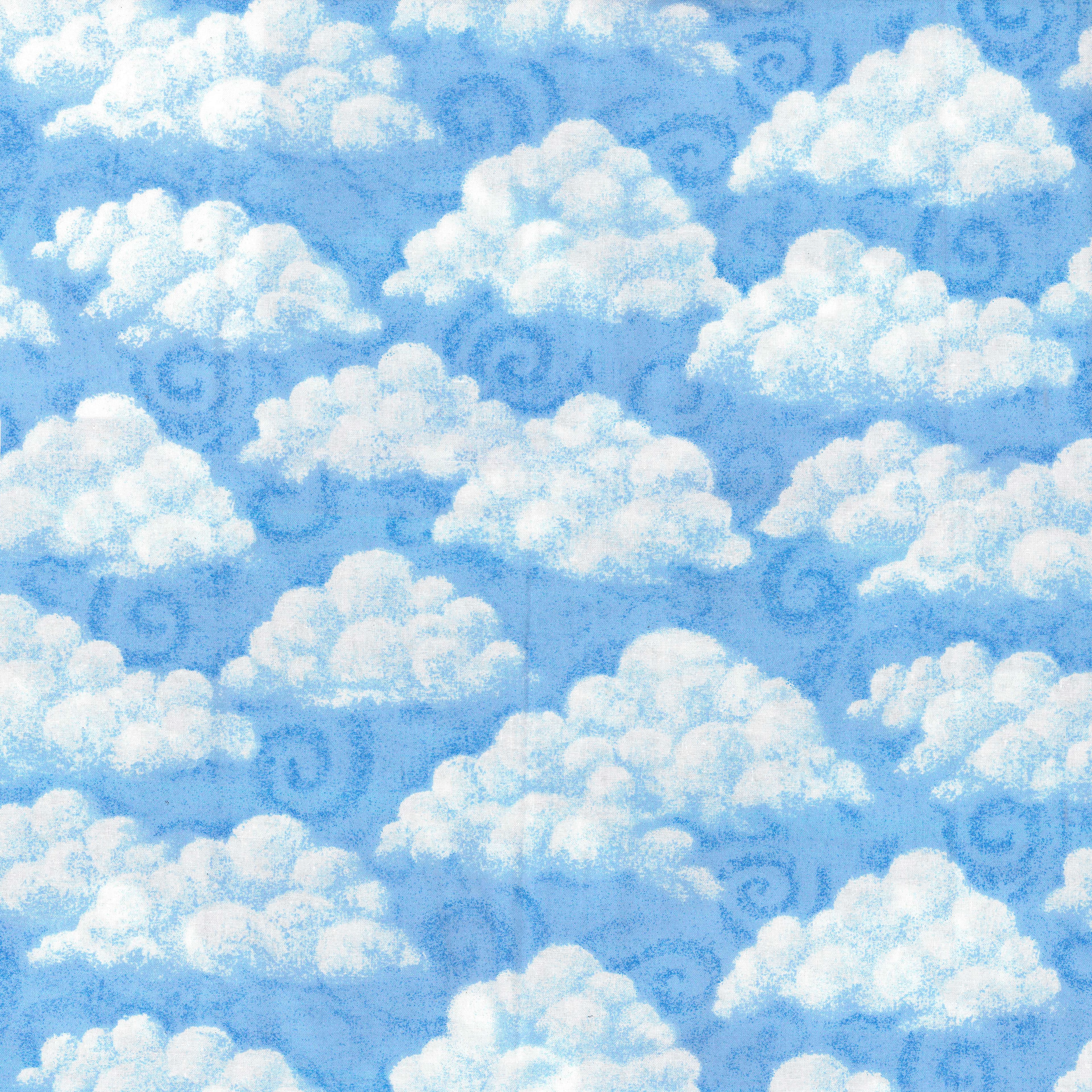 Fabric Traditions Blue Clouds Cotton Fabric