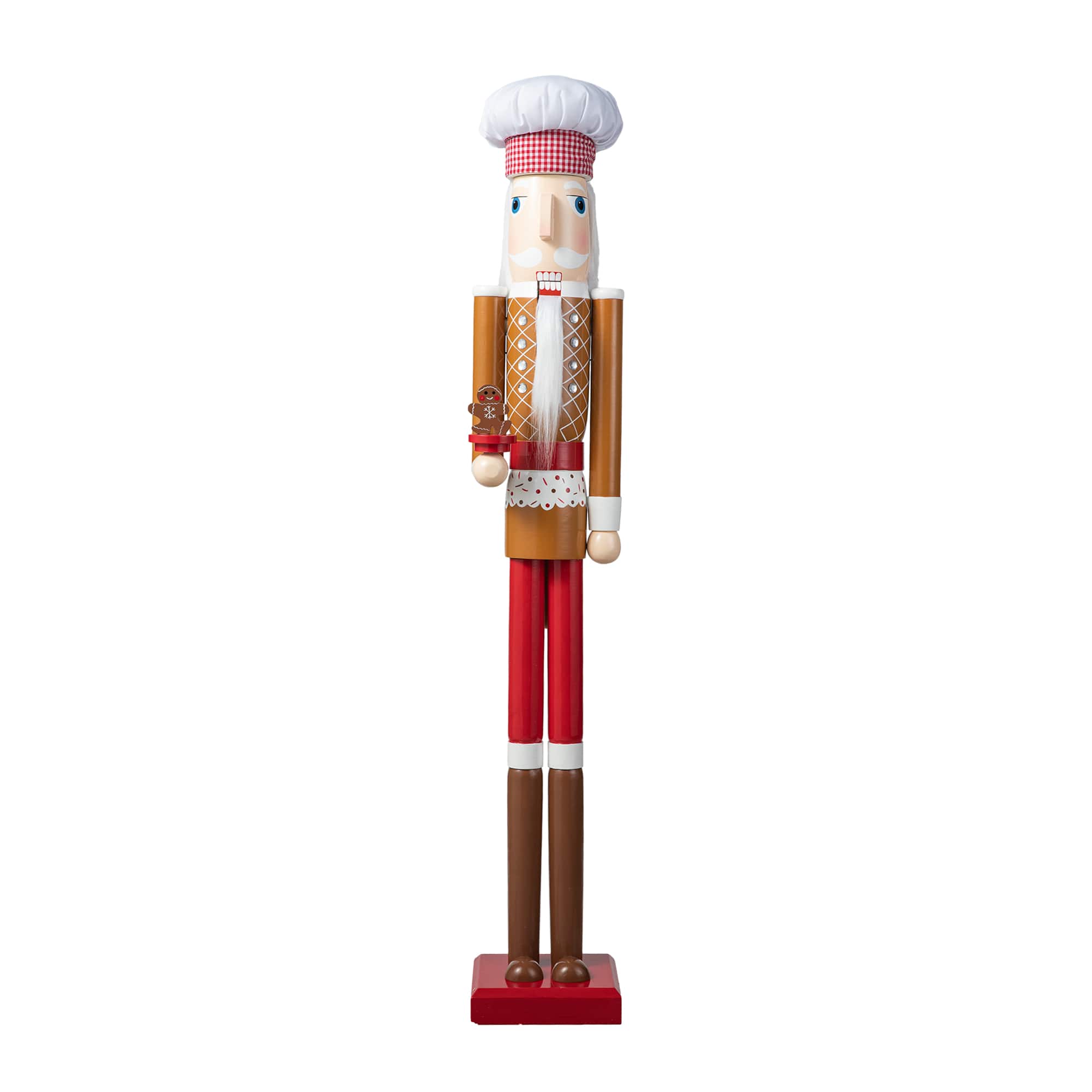 Glitzhome® 42" Christmas Gingerbread Chef Nutcracker